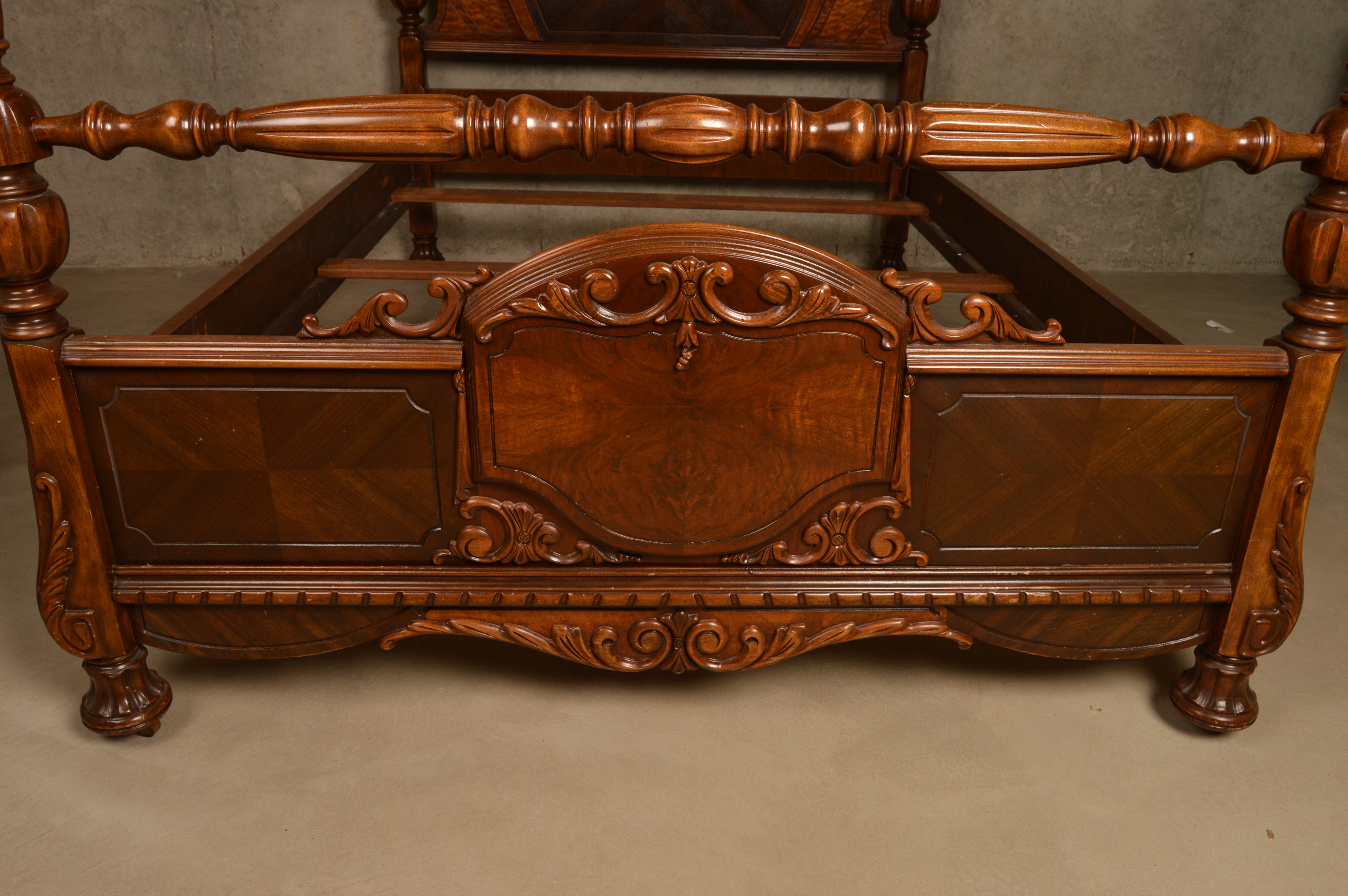 Victorian Style Full Size Wood Bed Frame