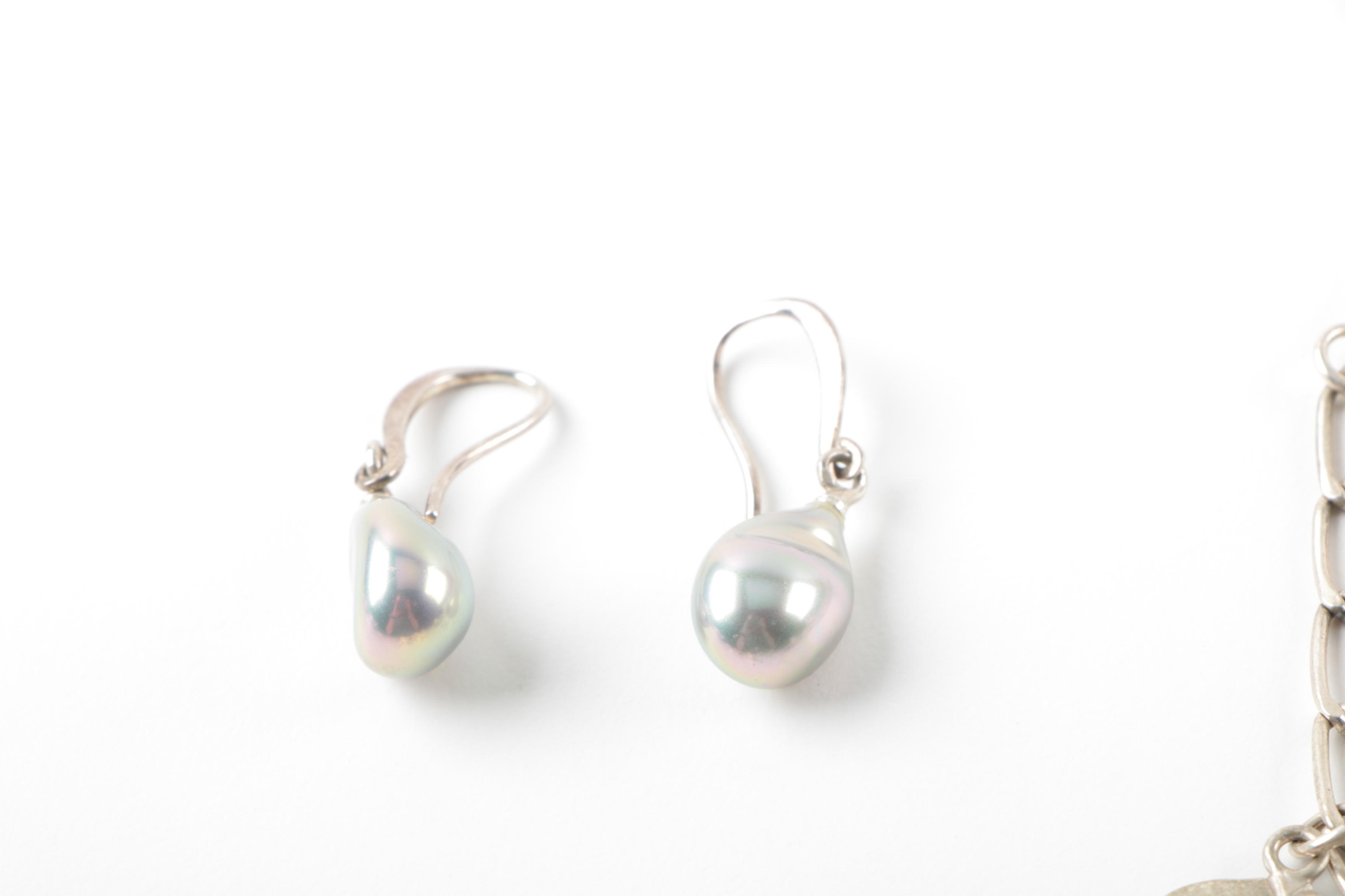 Sterling Silver Cultured Pearl, Mother of Pearl, Black Mother of Pearl Jewelry