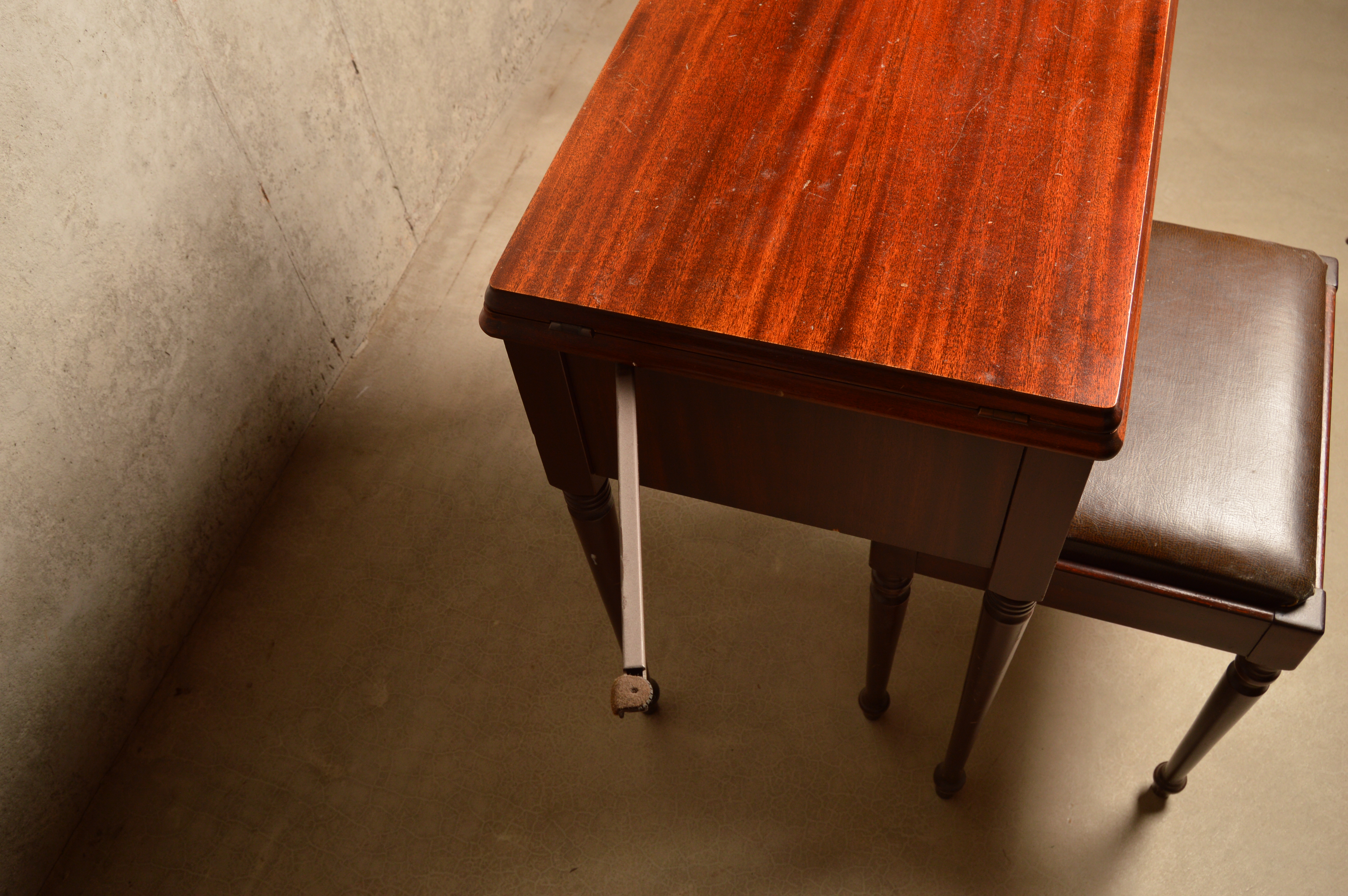 Singer Sewing Machine with Cabinet and Bench, Circa 1955