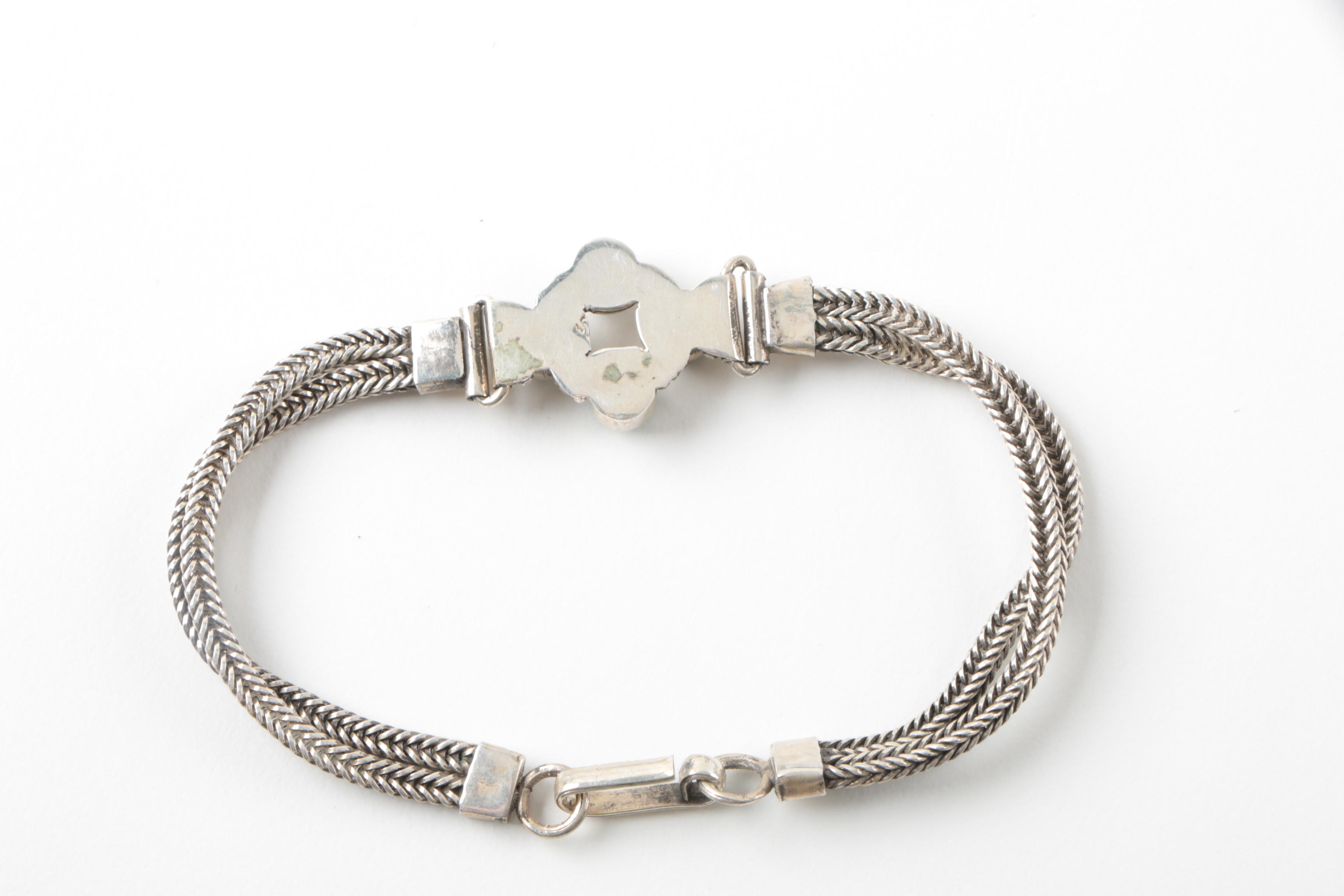 Sterling Silver Dyed Magnesite, Malachite, Common Opal and Dyed Quartz Jewelry