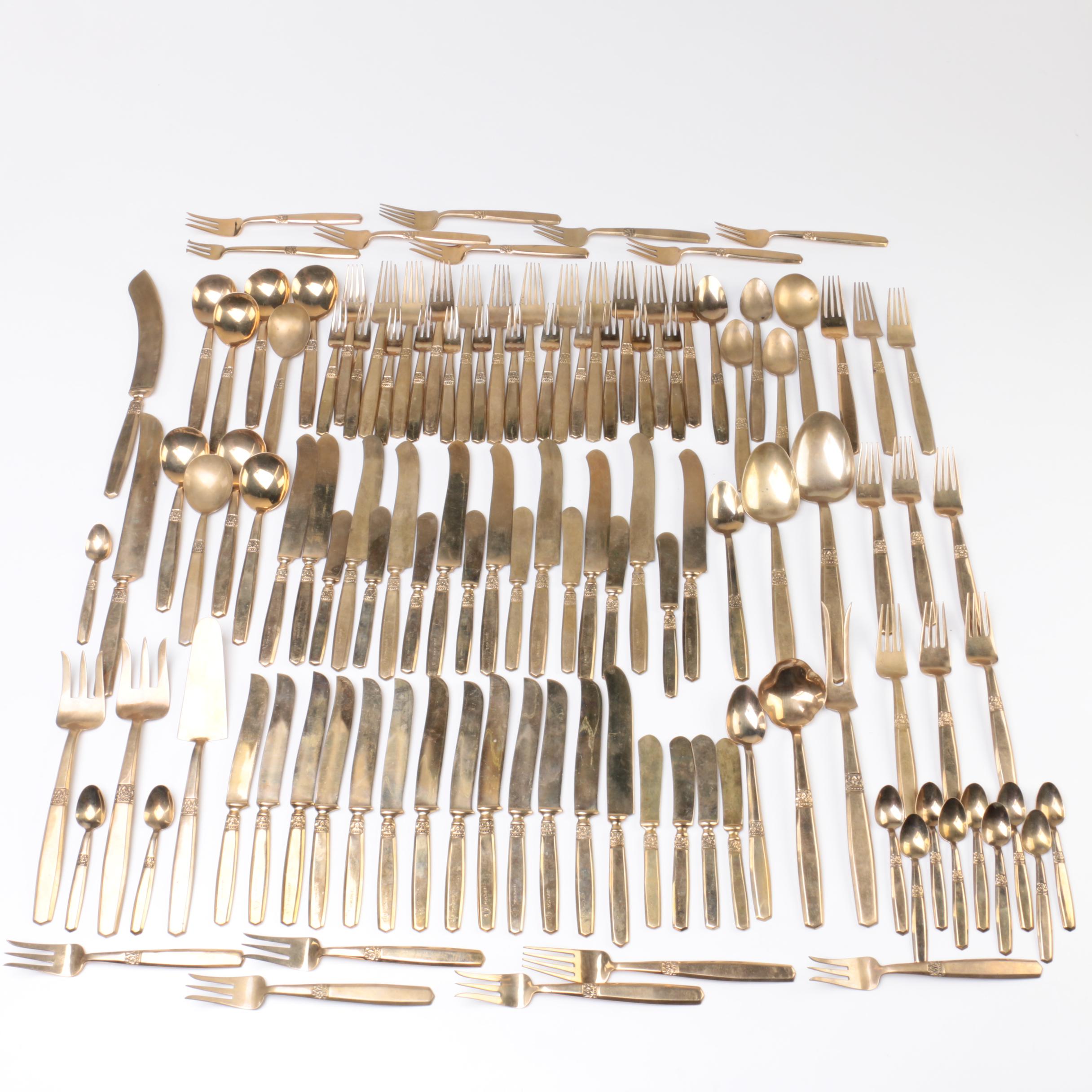 Crown Jewelry Brass Flatware Set