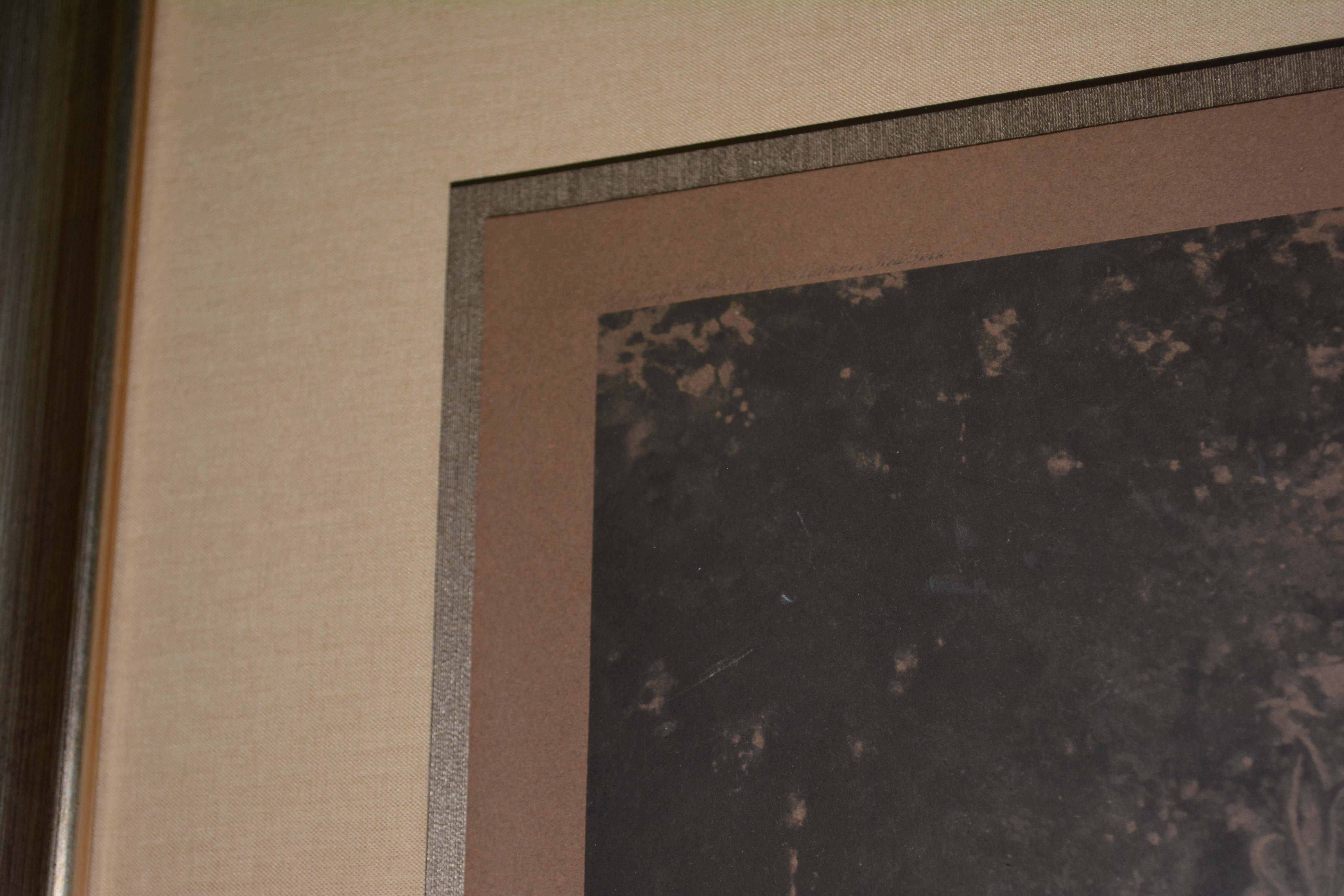 Antique Signed Planographic Print of Couple