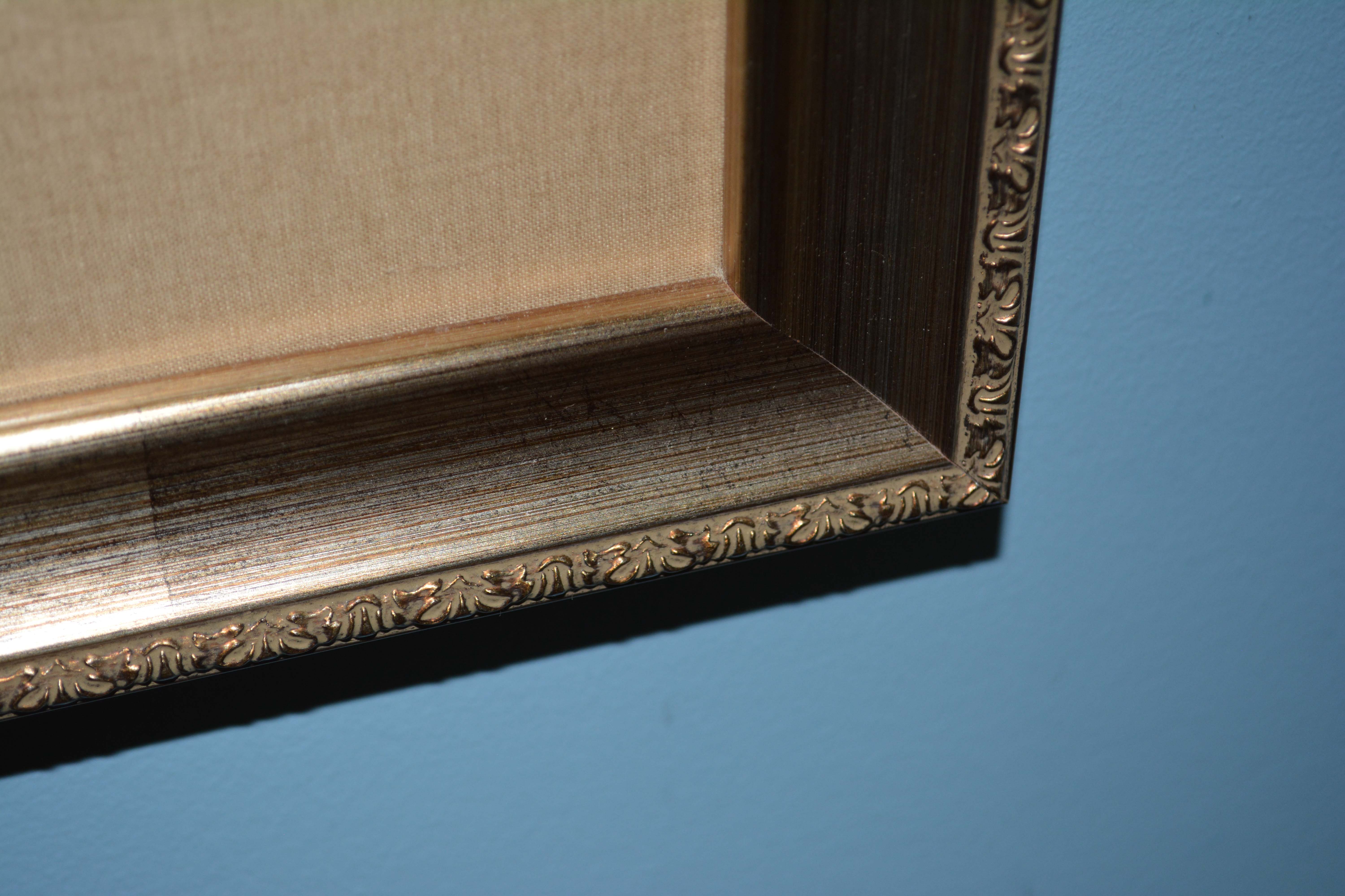 Antique Signed Planographic Print of Couple