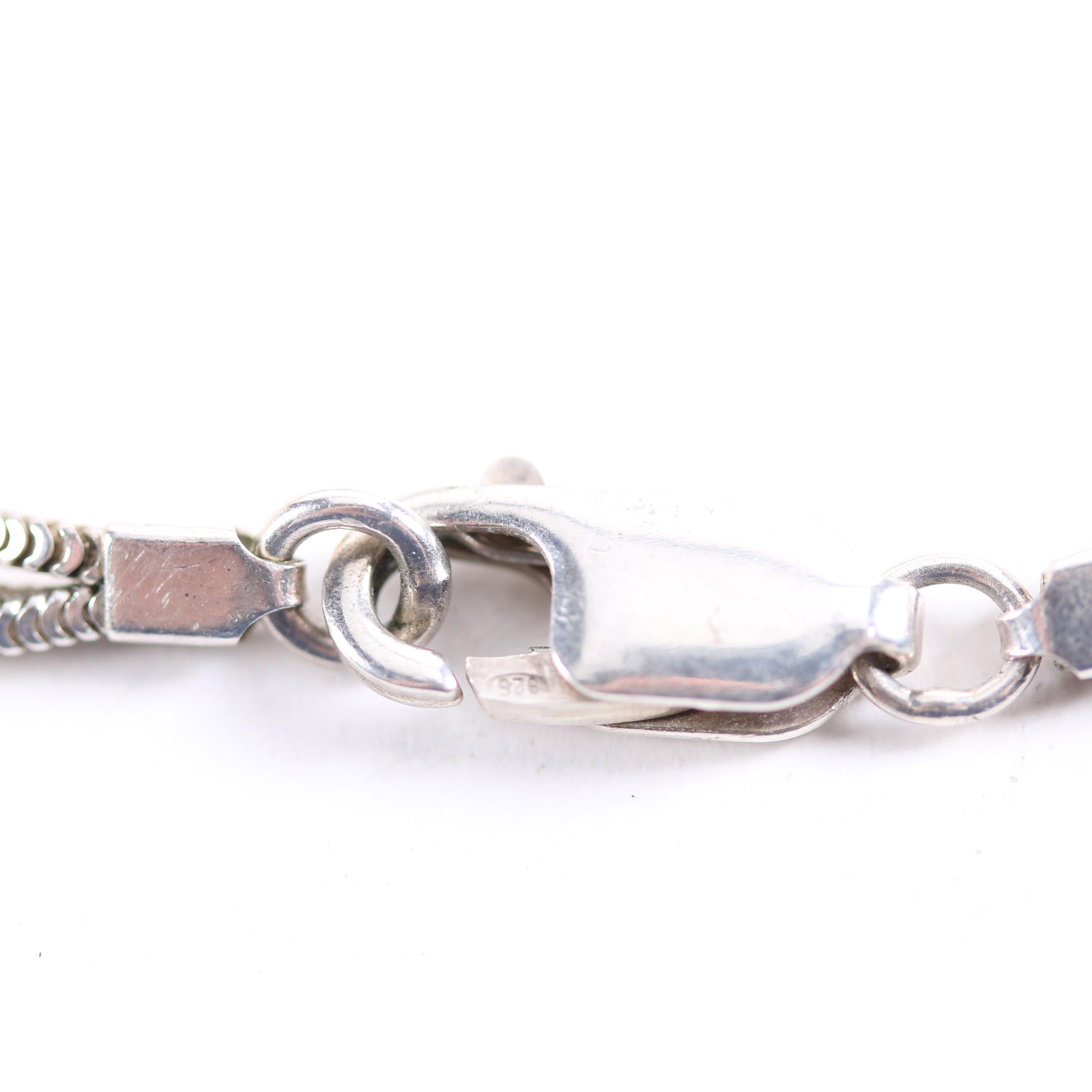 Sterling and 900 Silver Bracelets and Earrings