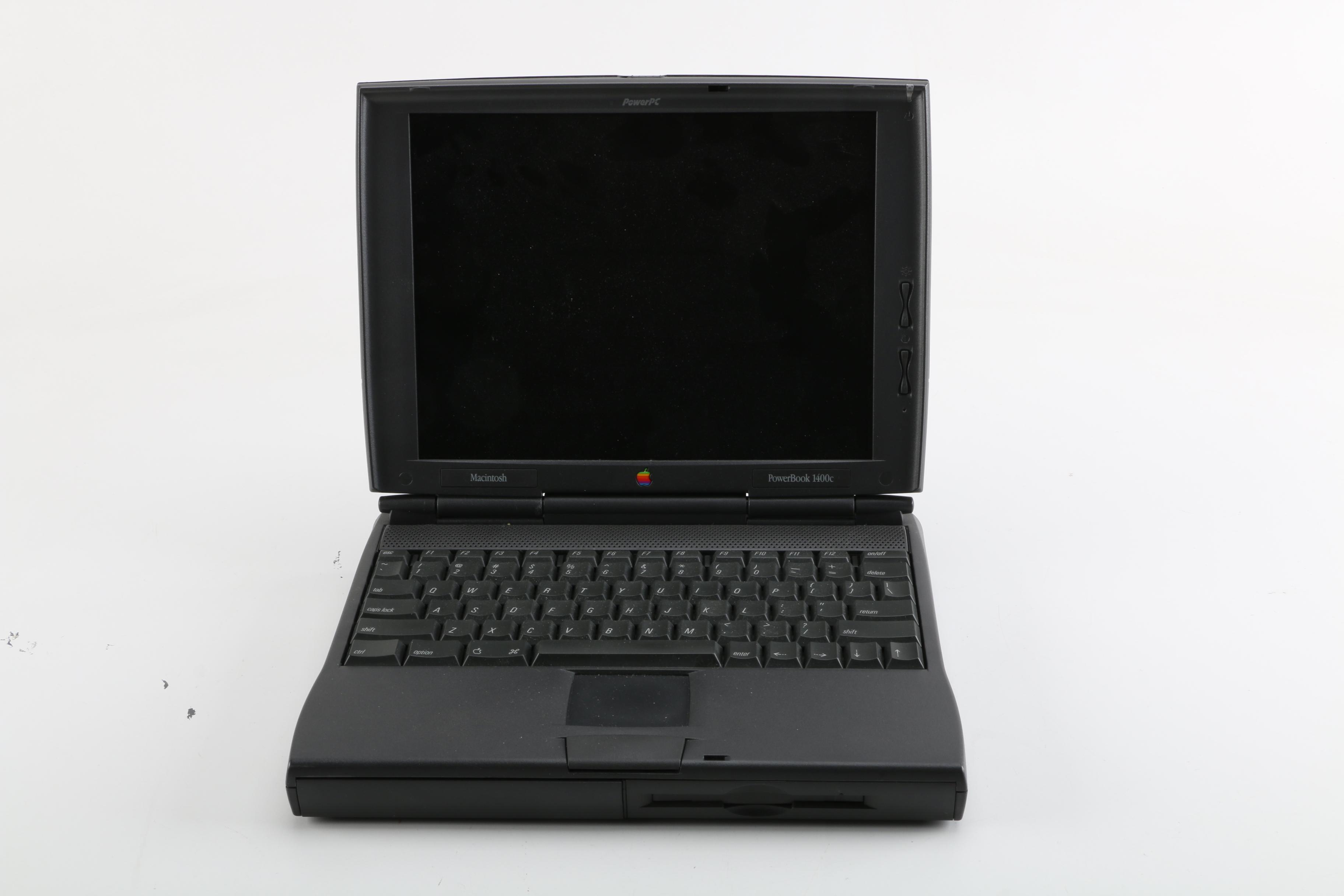 Vintage Apple Printer and PowerBook Laptops with Chargers and Battery