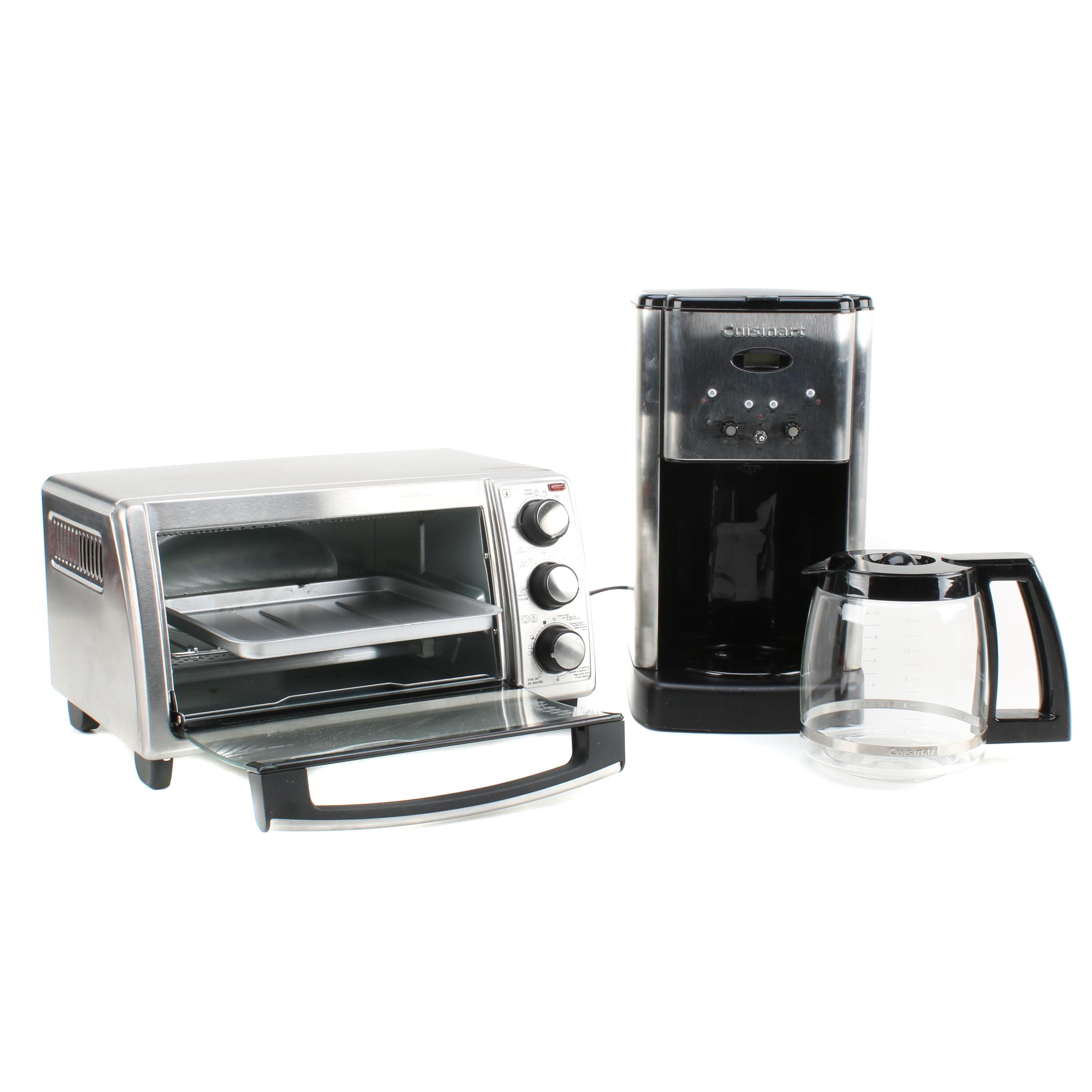 Cuisinart Coffee Maker and Black + Decker Toaster Oven