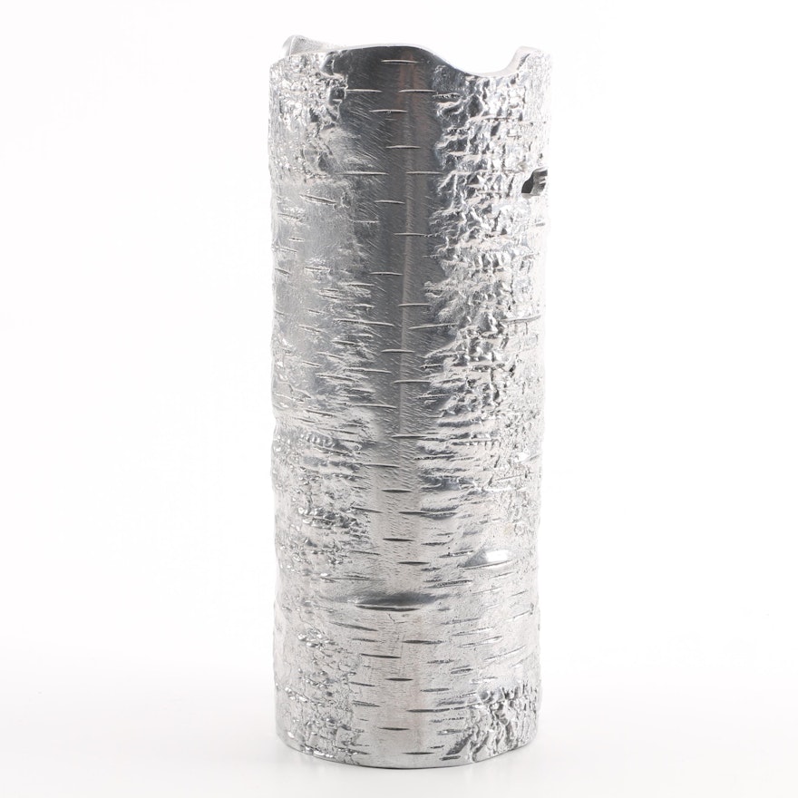 Michael Aram Polished Aluminum "Bark" Vase