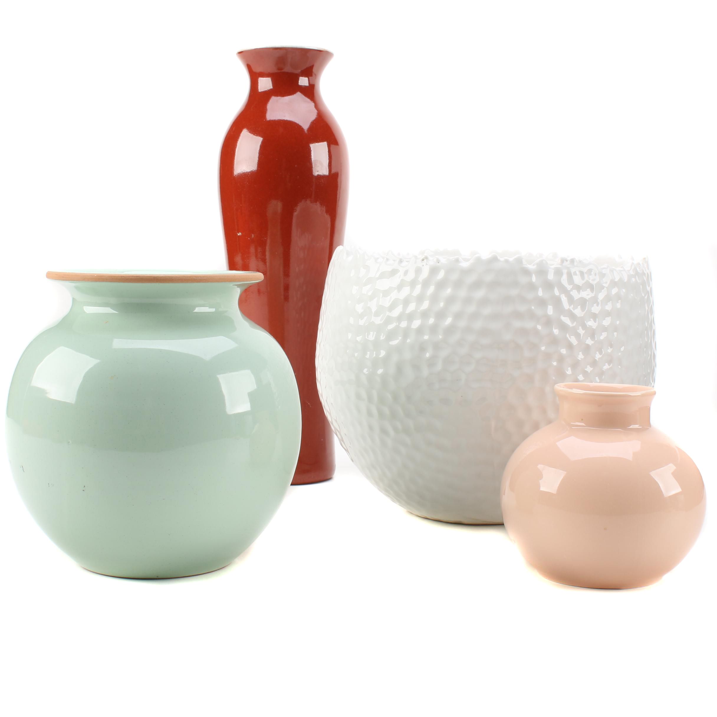 Ceramic Vases and a Planter