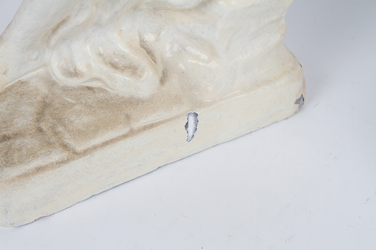 Late 20th-Century Plaster Figures of Mermaid and Female Nude