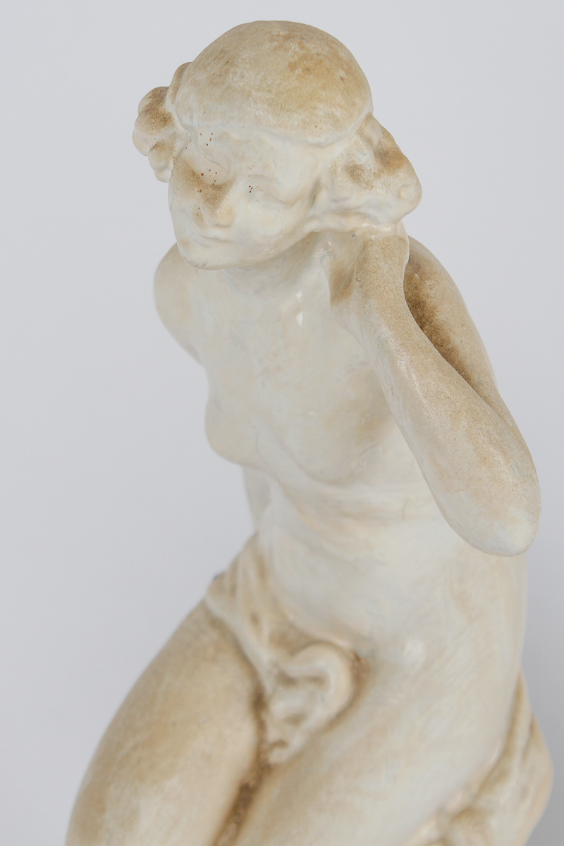 Late 20th-Century Plaster Figures of Mermaid and Female Nude