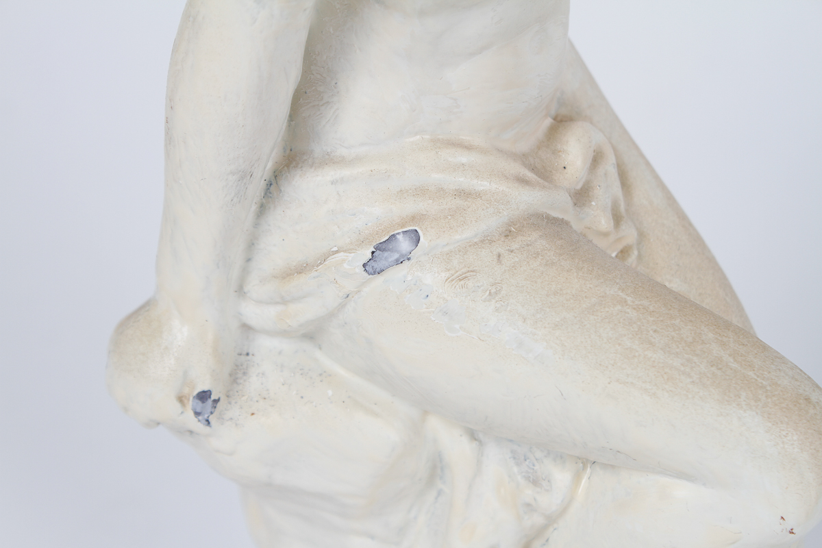 Late 20th-Century Plaster Figures of Mermaid and Female Nude