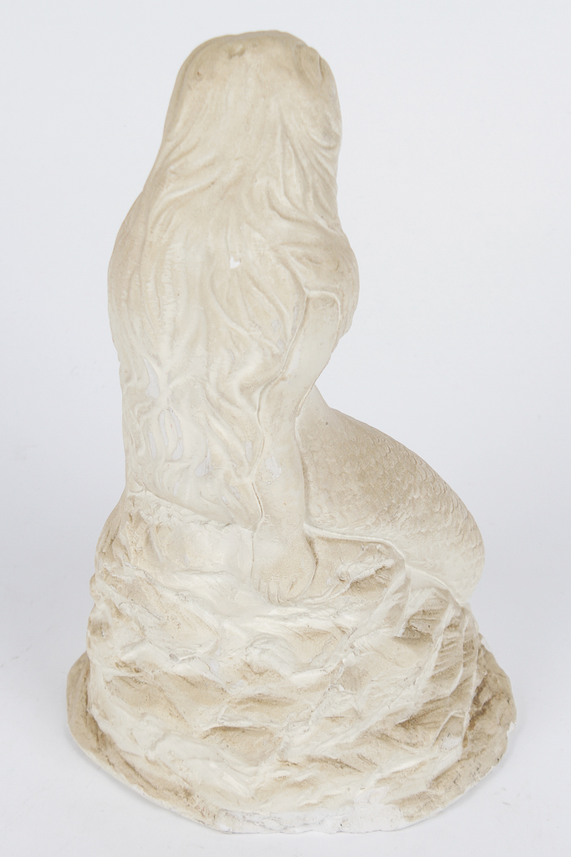Late 20th-Century Plaster Figures of Mermaid and Female Nude