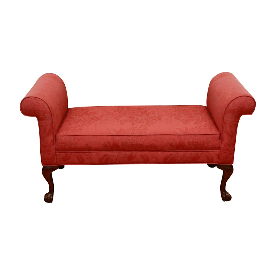 Chippendale Style Upholstered Bench