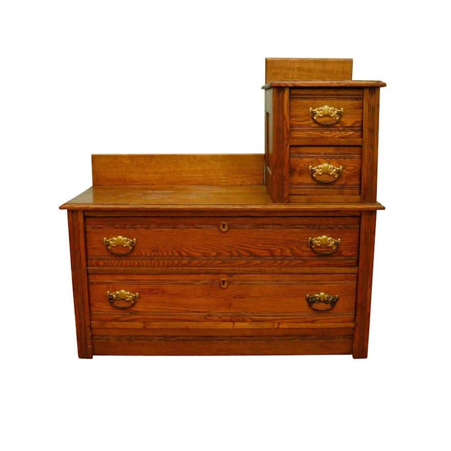 Antique Victorian Oak Chest of Drawers