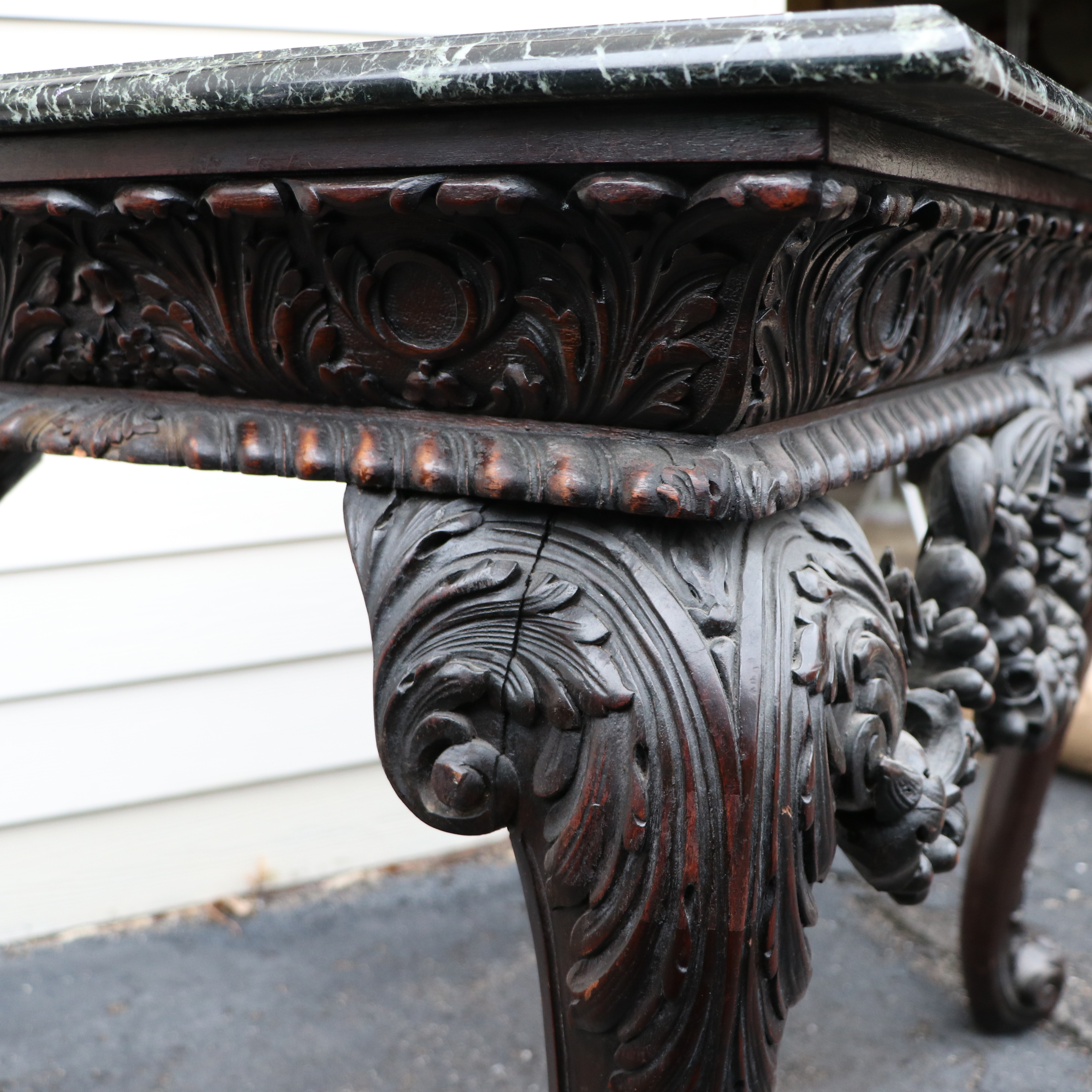 Antique George II Style Pier Table with Marble Top