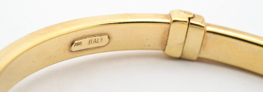 18K Yellow Gold Cuff Bracelet with Citrine and Iolite