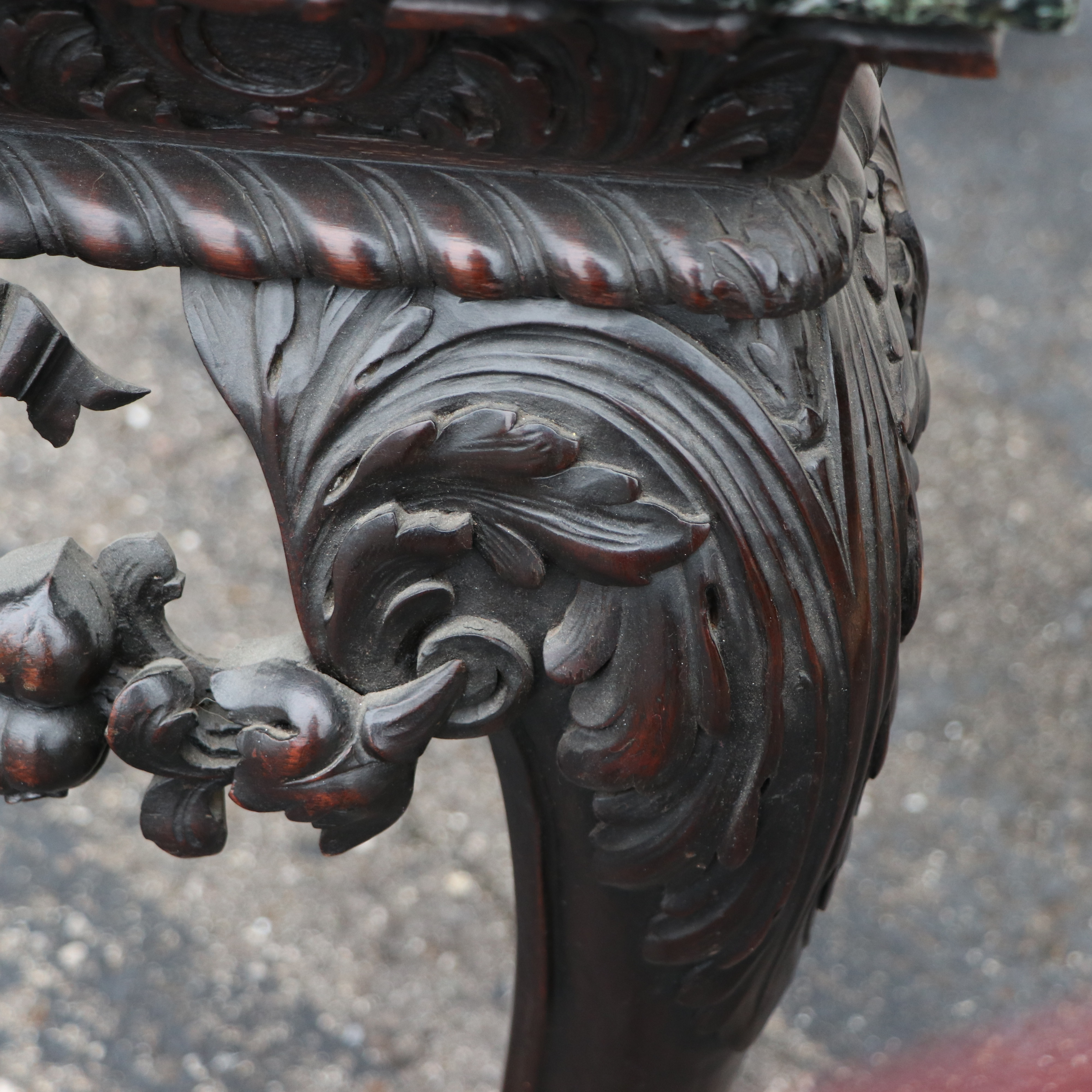 Antique George II Style Pier Table with Marble Top