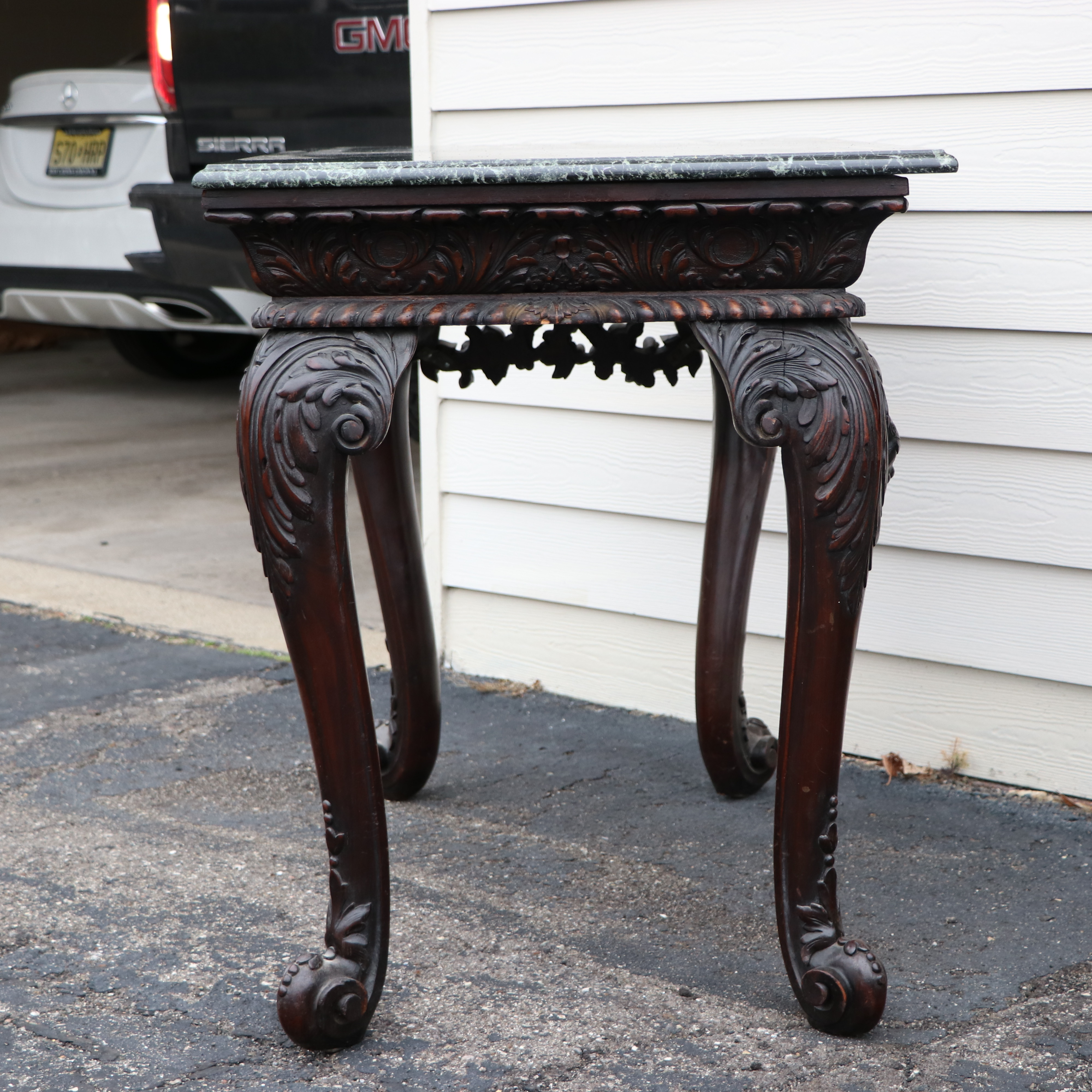 Antique George II Style Pier Table with Marble Top