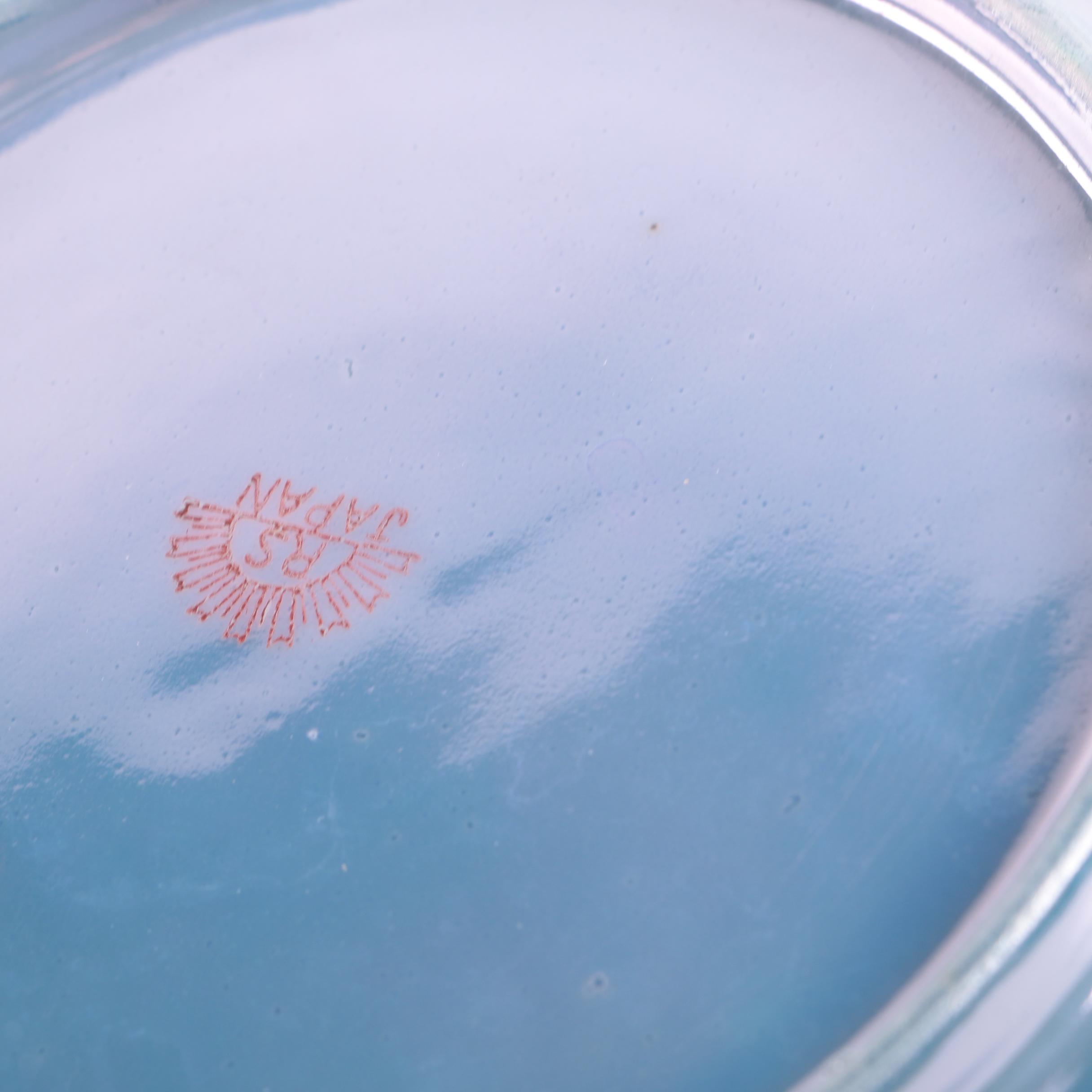 Vintage Blue and Peach Luster Tableware Including Richard Ginori and Atlas