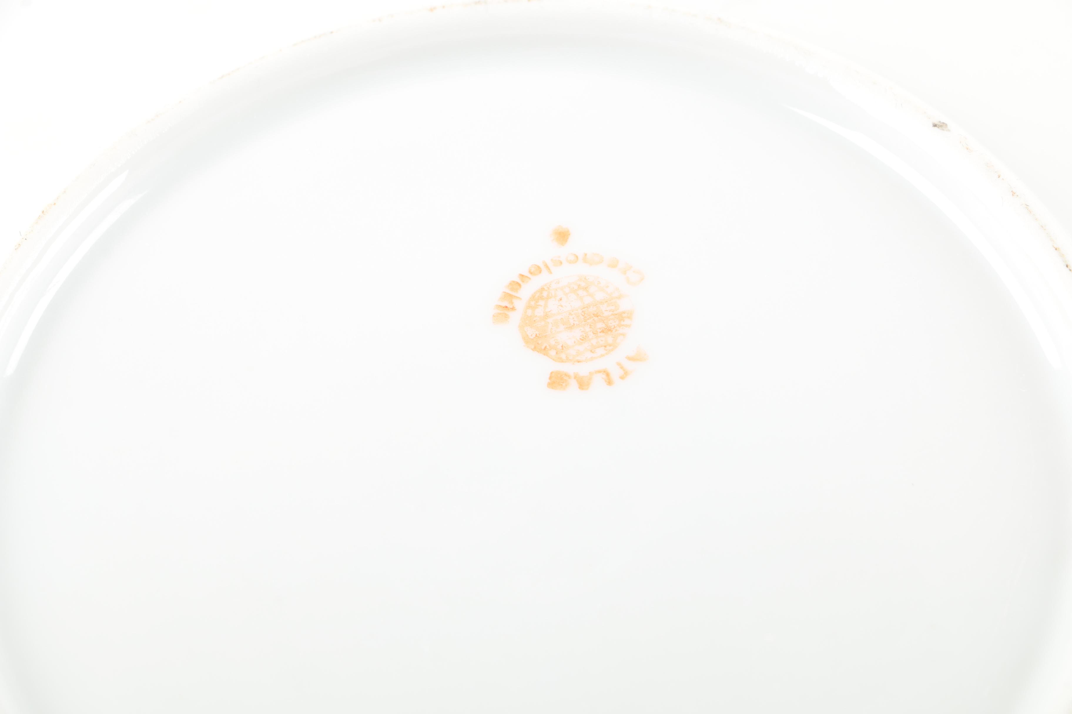 Vintage Blue and Peach Luster Tableware Including Richard Ginori and Atlas