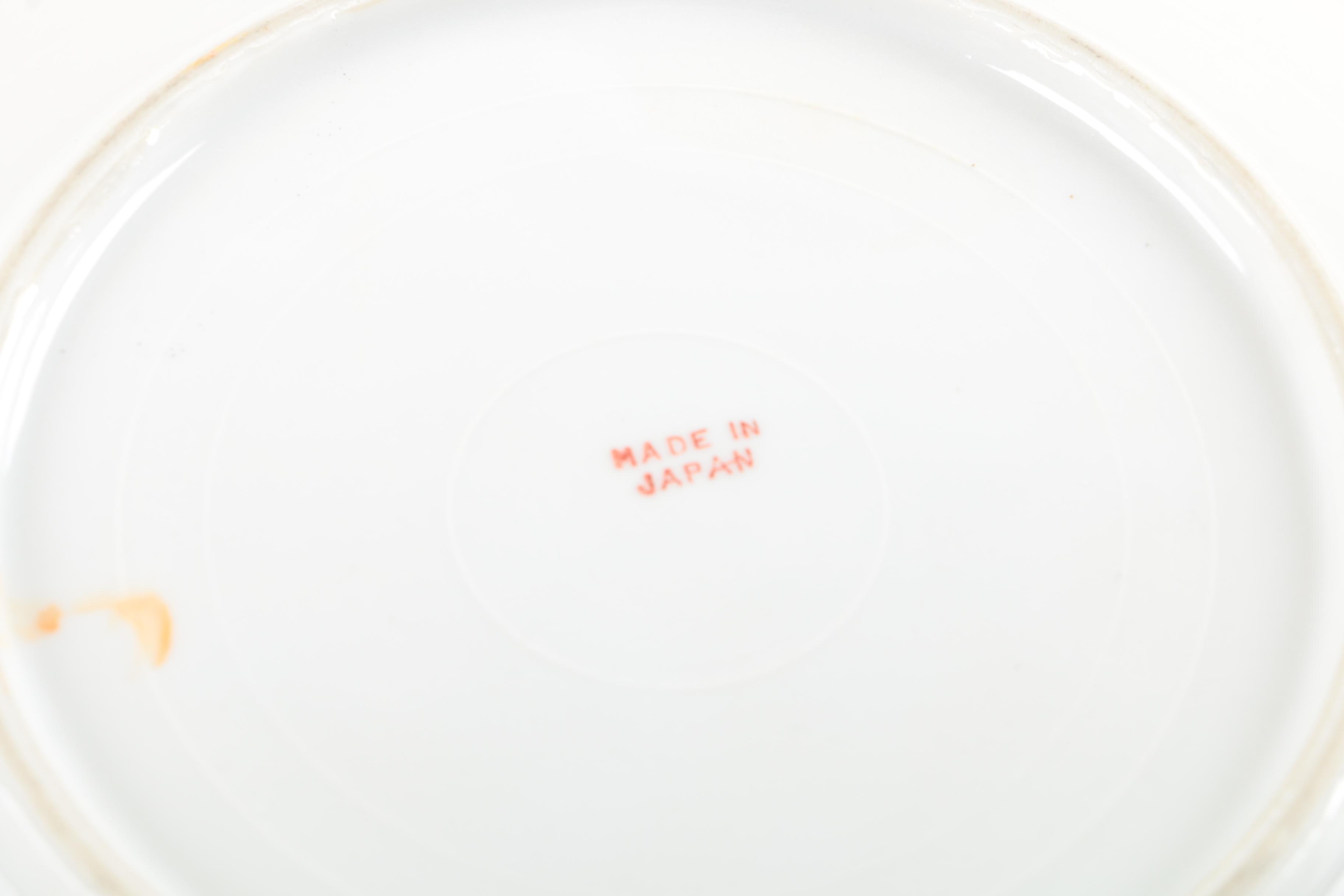 Vintage Blue and Peach Luster Tableware Including Richard Ginori and Atlas