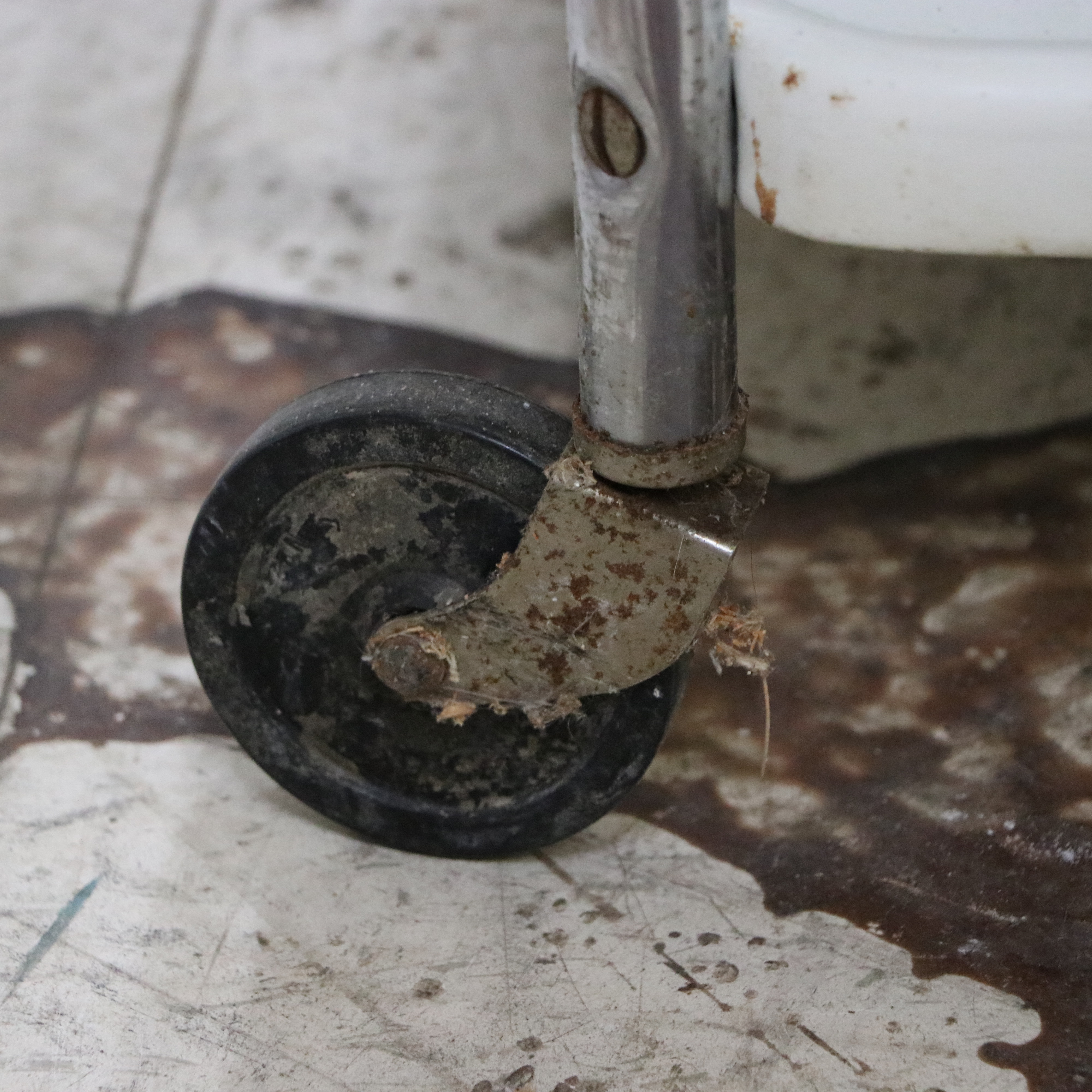 Vintage Enameled Steel Utility Cart