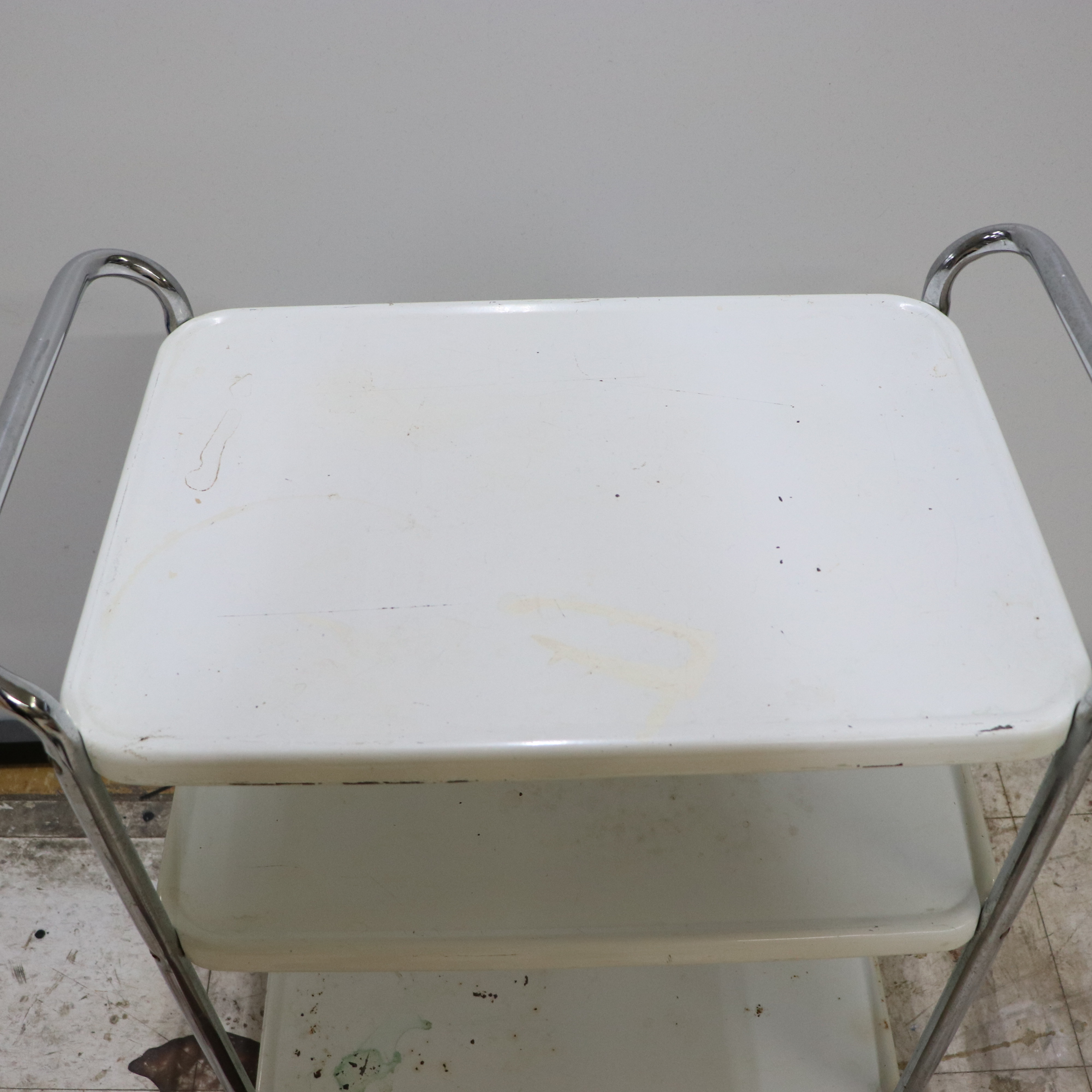 Vintage Enameled Steel Utility Cart