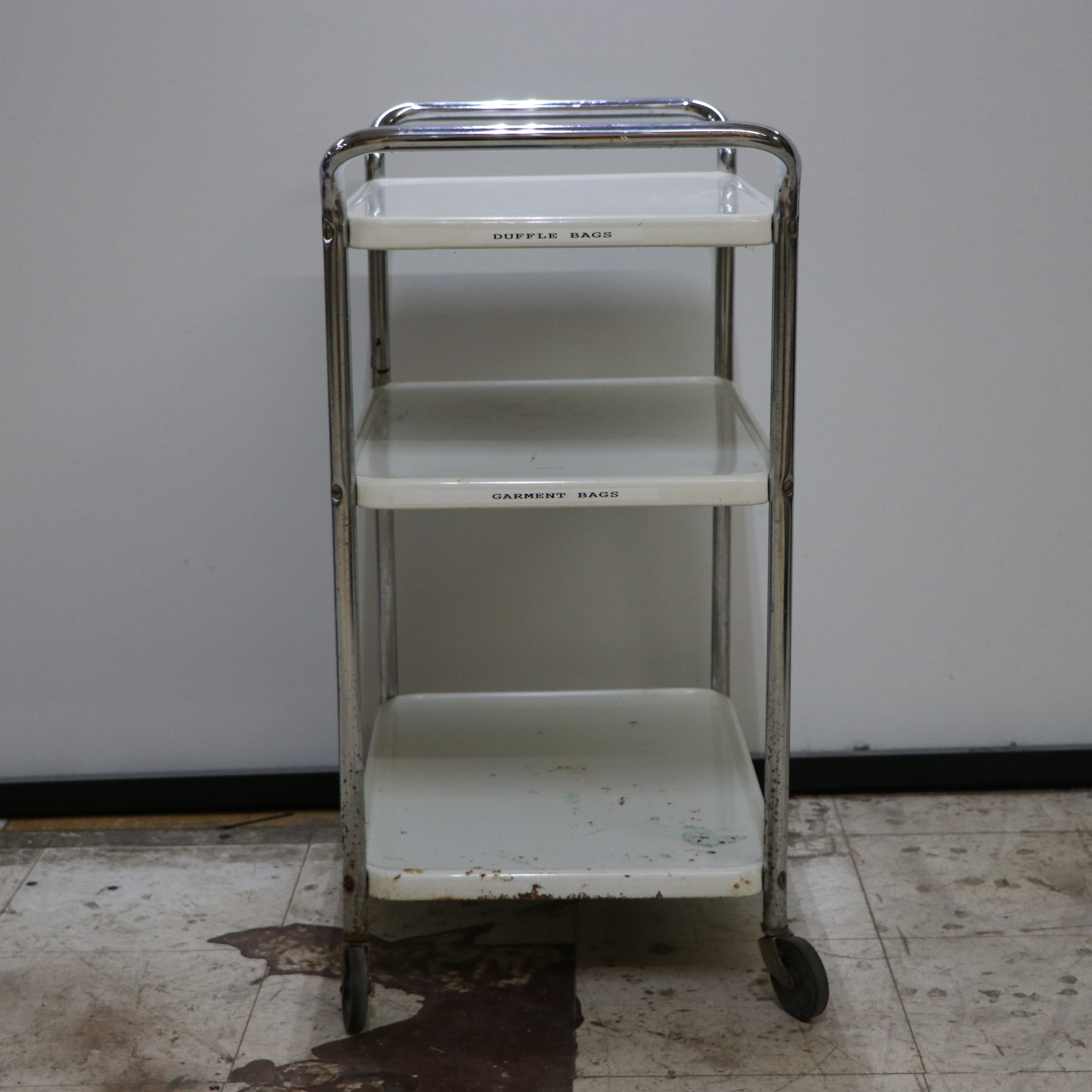 Vintage Enameled Steel Utility Cart