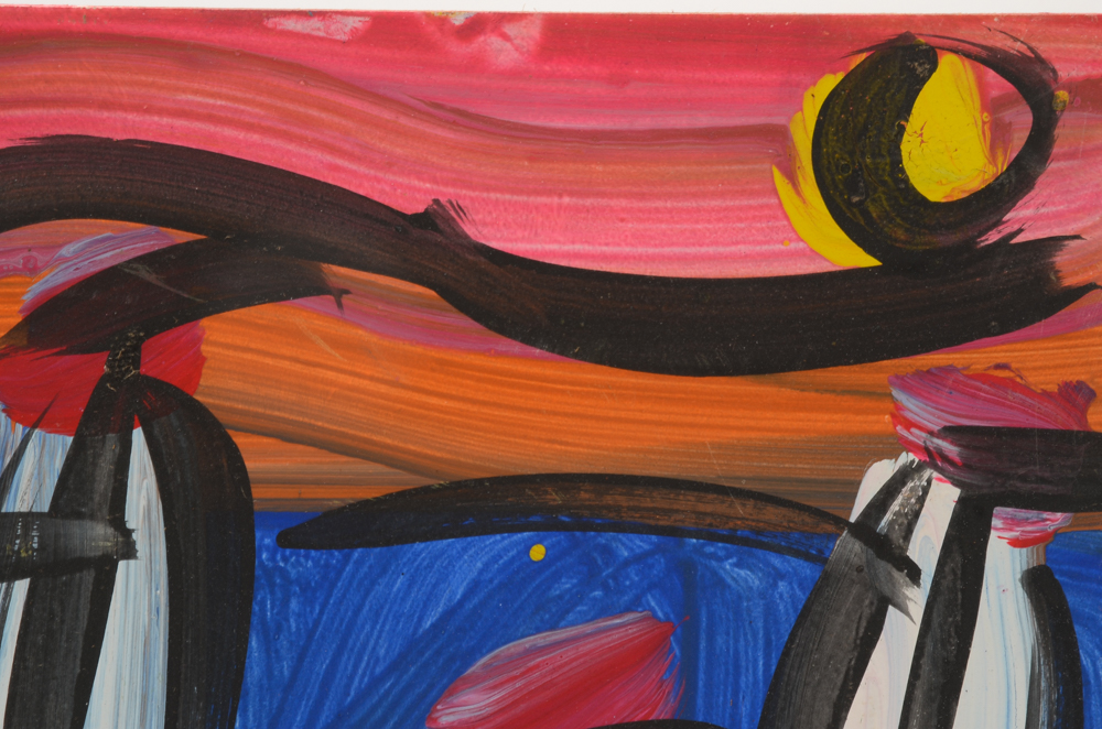 Peter Keil Acrylic Painting on Masonite of Sailboats