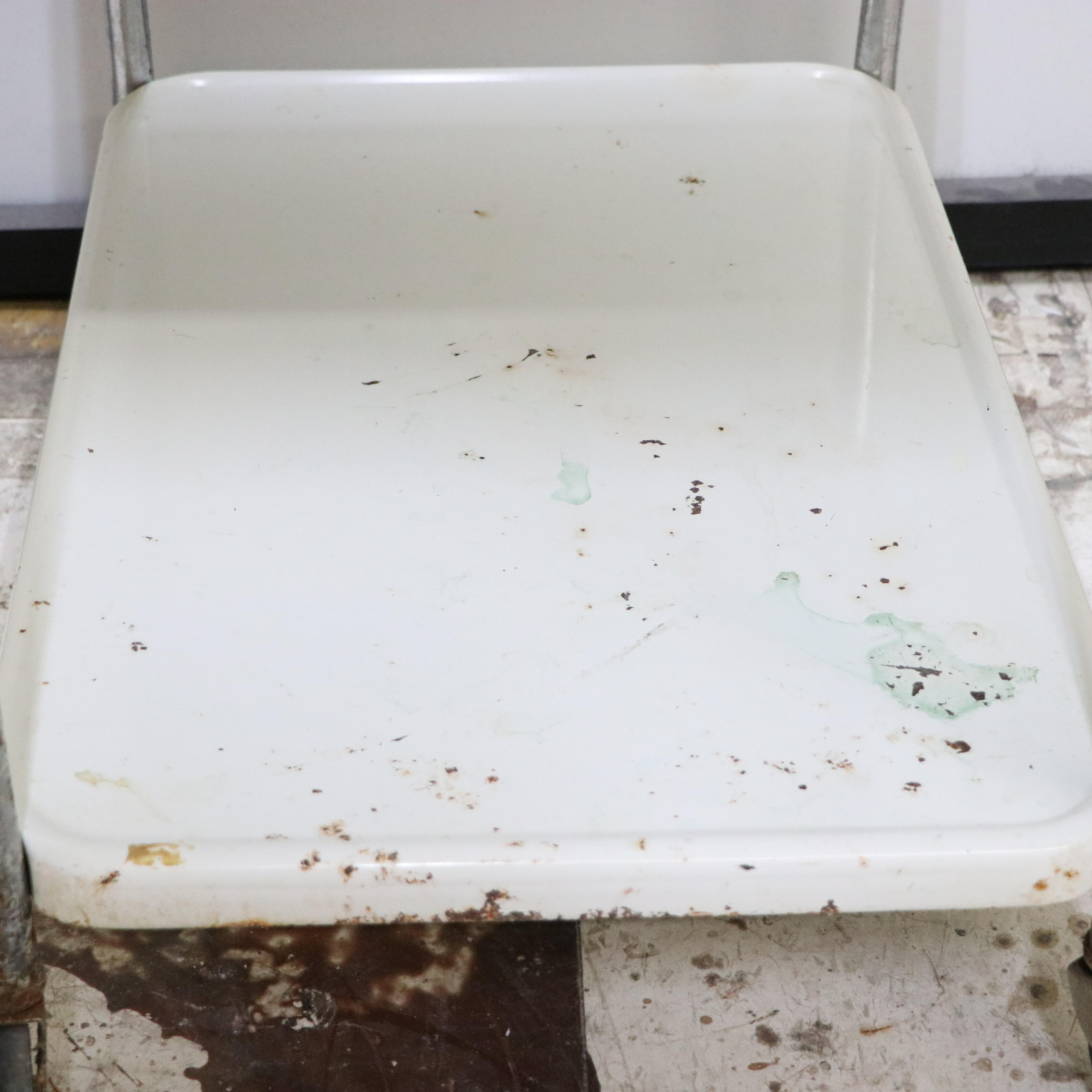 Vintage Enameled Steel Utility Cart