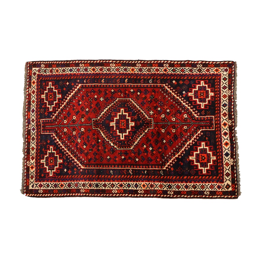 Hand-Knotted Persian Abadeh Wool Area Rug