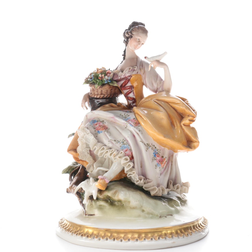 Works of Art Italian Porcelain Figurine