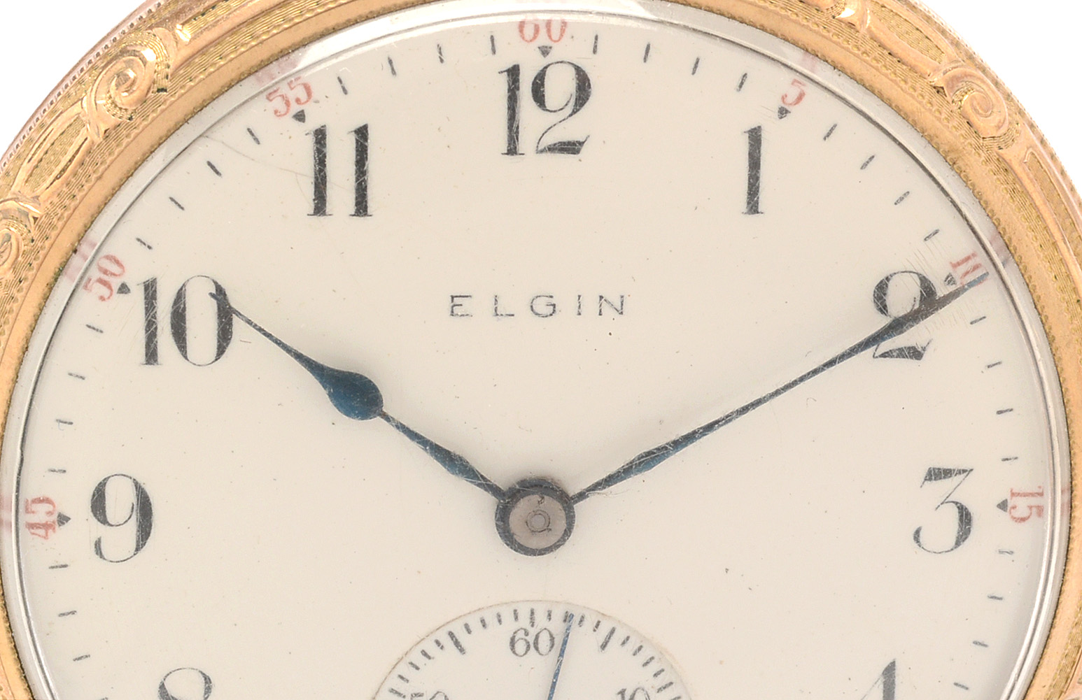 Open Face Elgin Sidewinder Pocket Watch