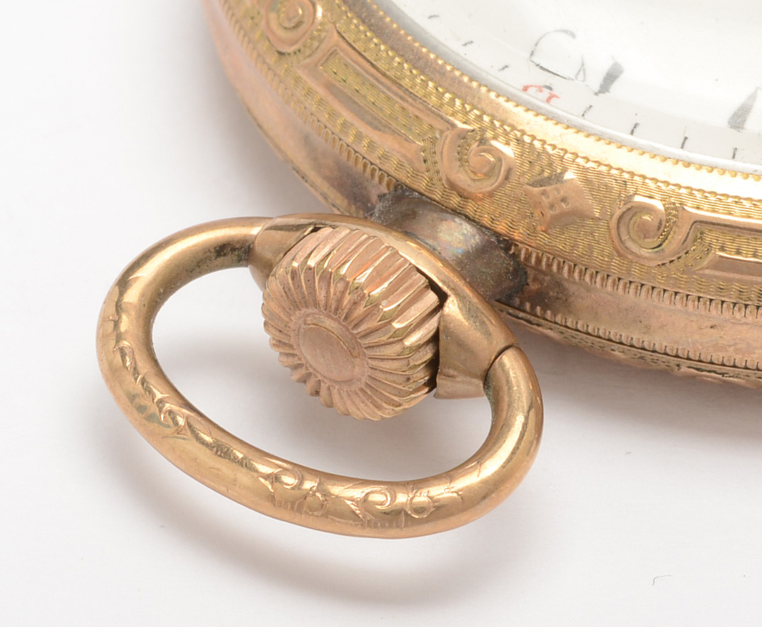 Open Face Elgin Sidewinder Pocket Watch