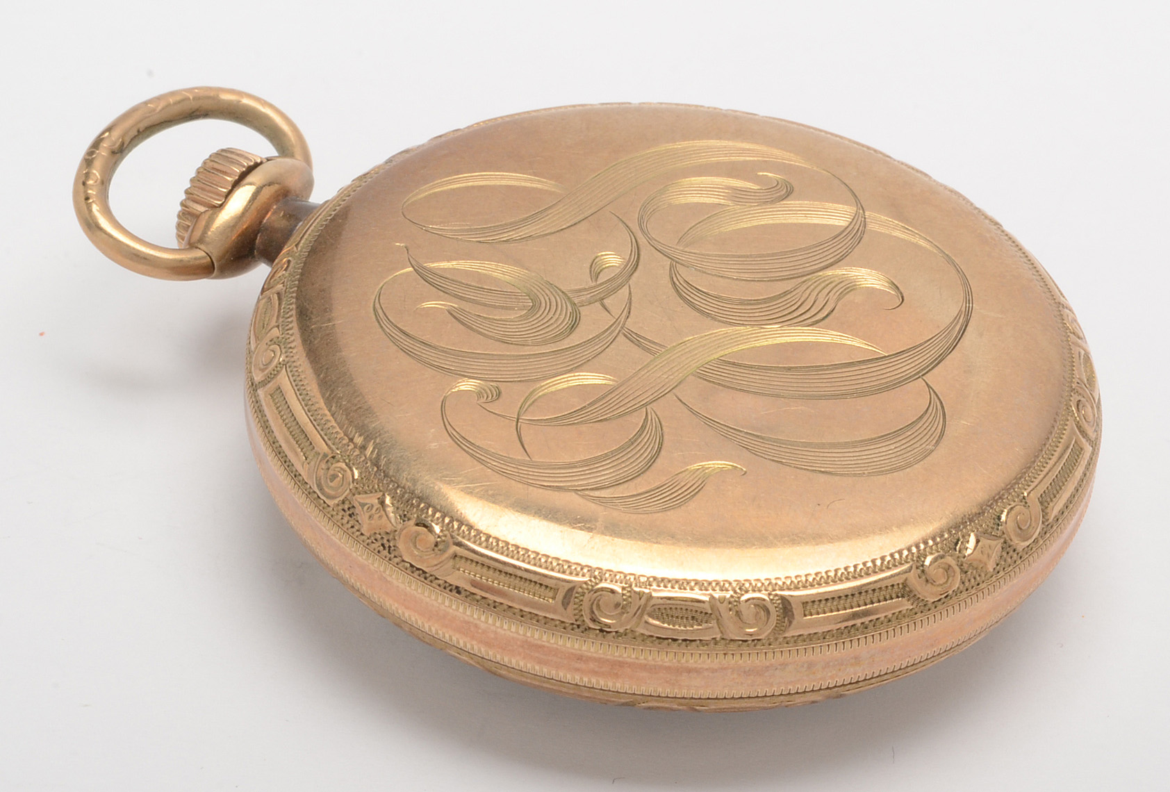 Open Face Elgin Sidewinder Pocket Watch