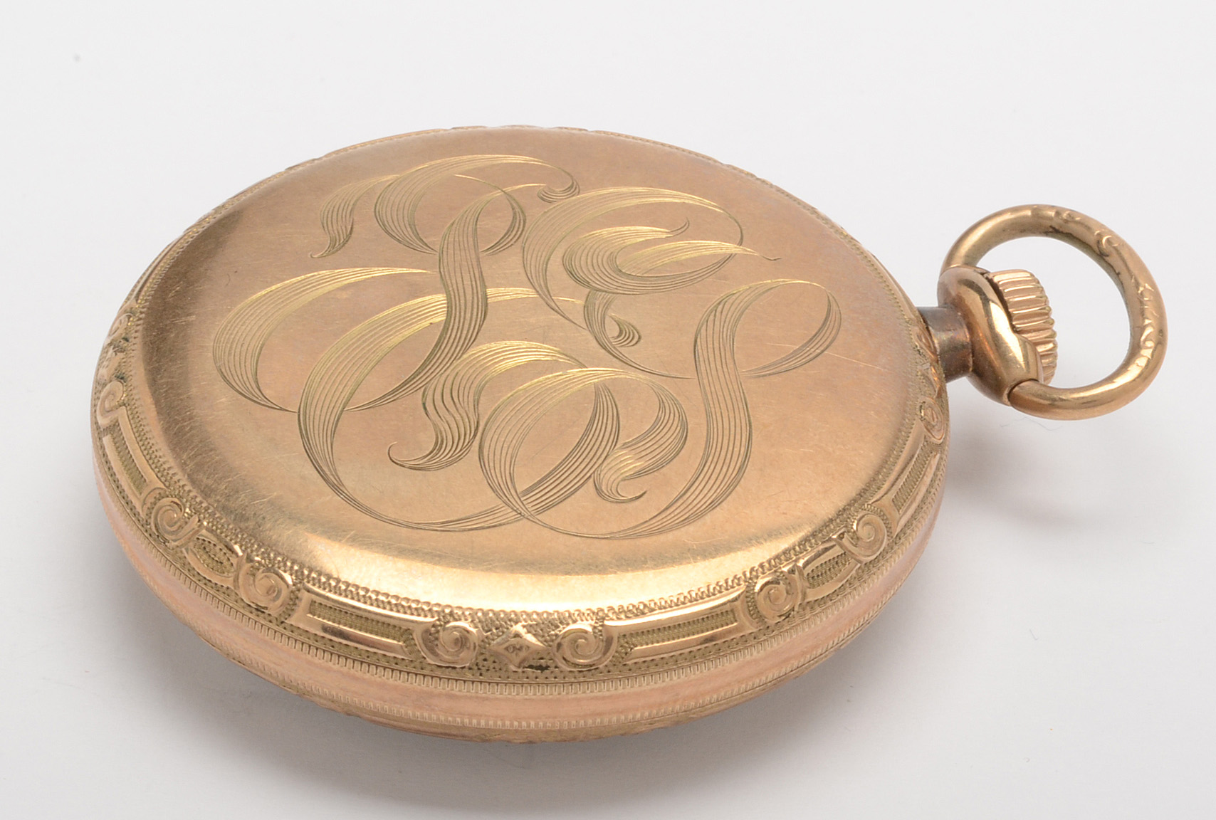 Open Face Elgin Sidewinder Pocket Watch