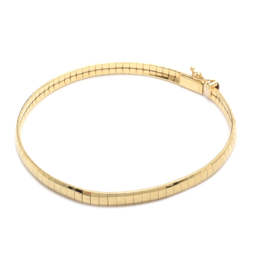 14K Yellow Gold Flexible Link Bracelet