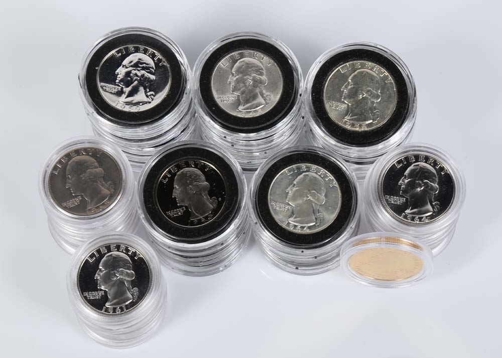 Forty-One 1941-1964 Washington Silver Quarters