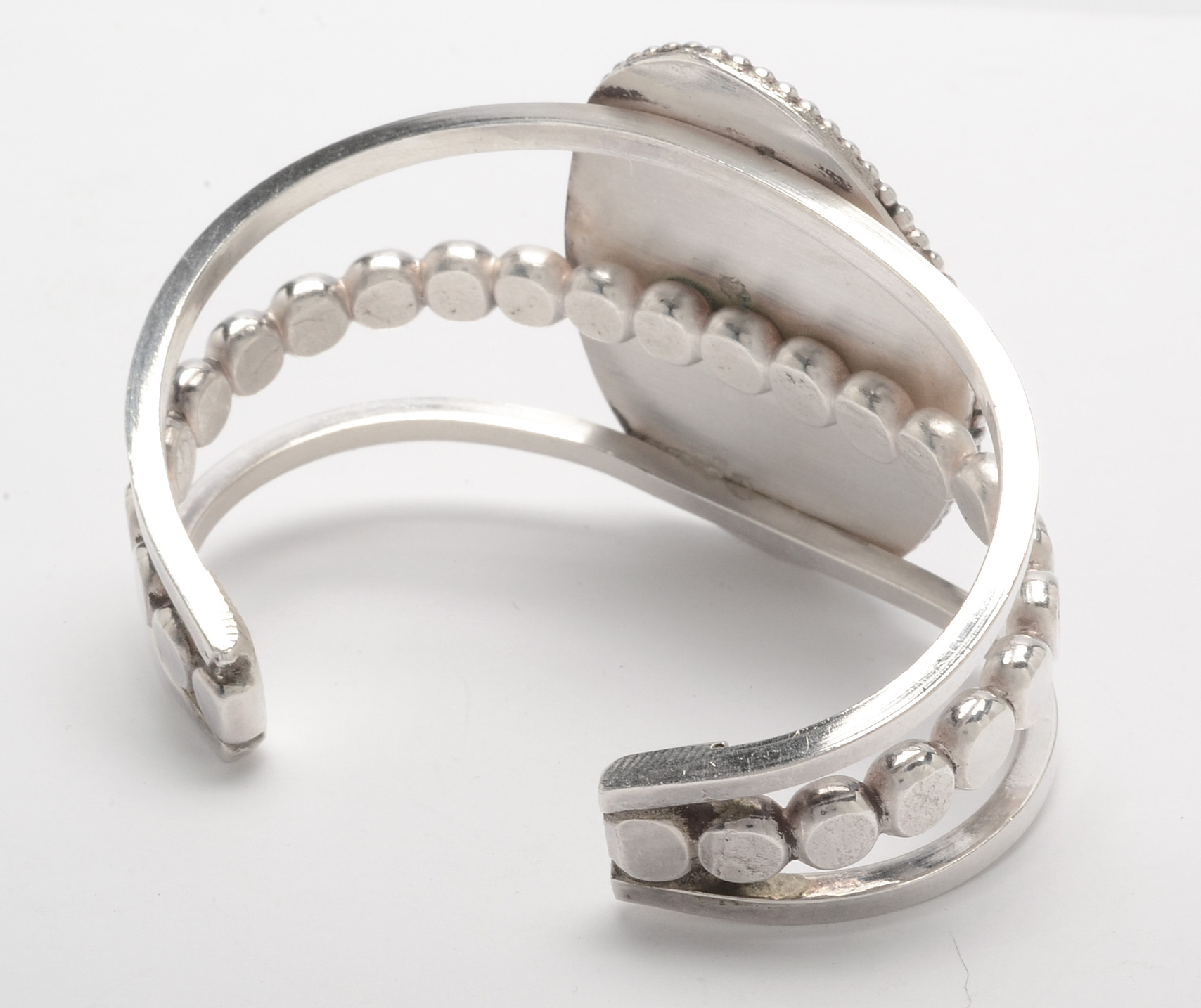 Sterling Silver Eilat Stone Triple-Split Shank Cuff Bracelet