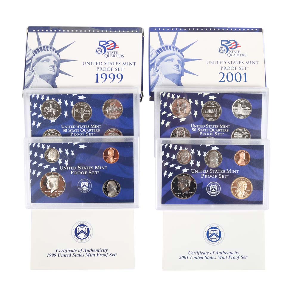1999 United States Proof Set and 2001 United States Proof Set