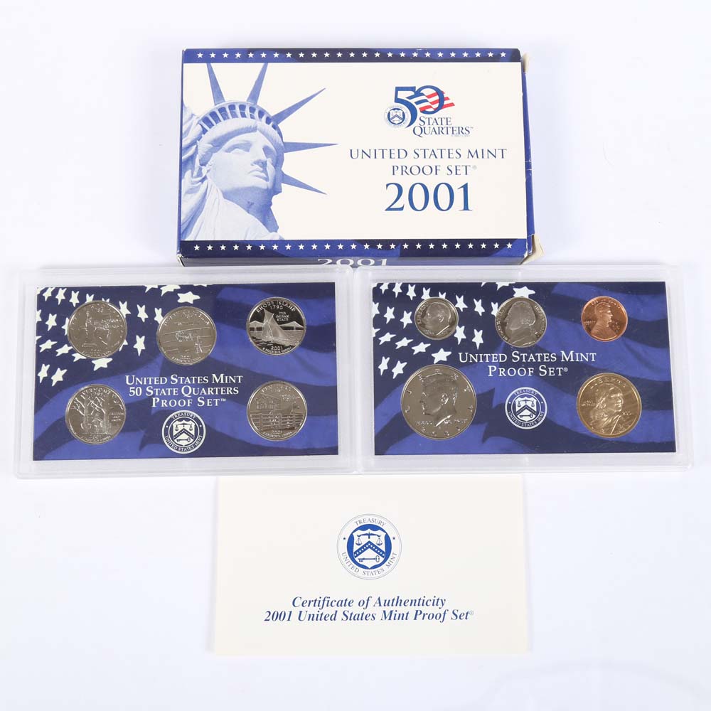 1999 United States Proof Set and 2001 United States Proof Set