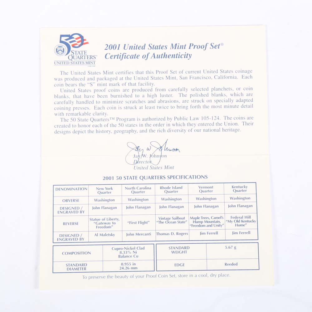 1999 United States Proof Set and 2001 United States Proof Set