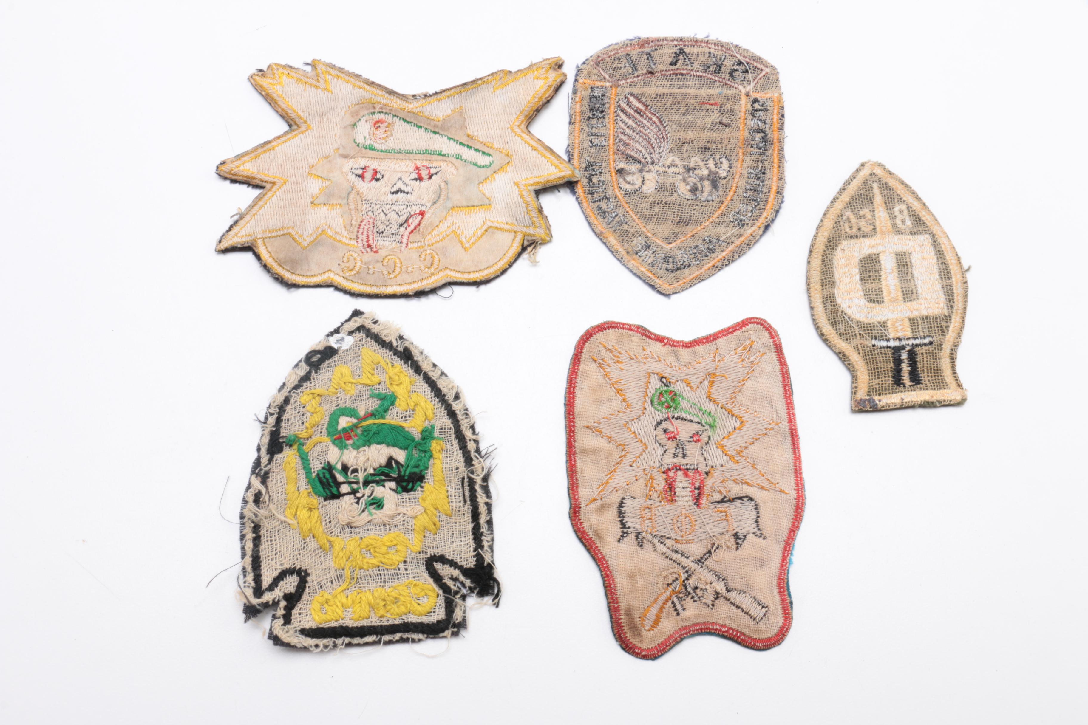 Assorted Vietnam Era Military Patches Including Handmade MAC-SOG Patches
