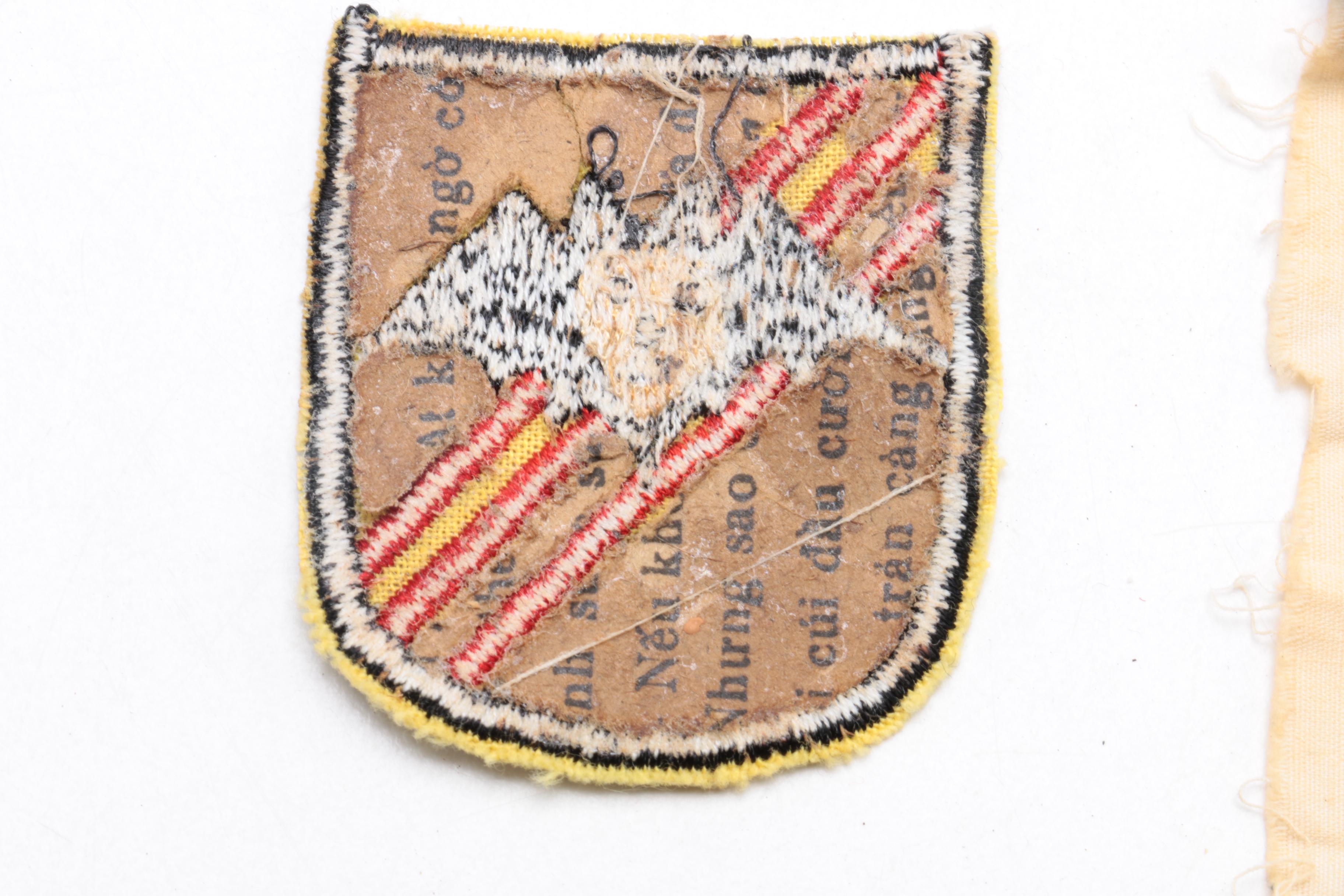Assorted Vietnam Era Military Patches Including Handmade MAC-SOG Patches
