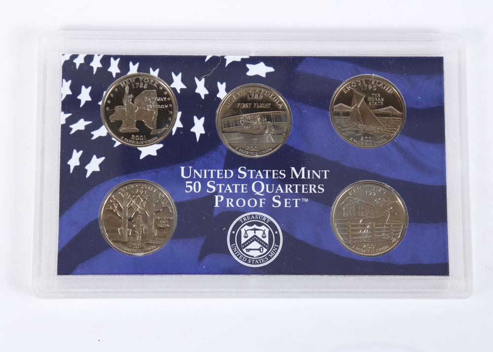 1999 United States Mint Proof Set and 2001 United States Mint Proof Set