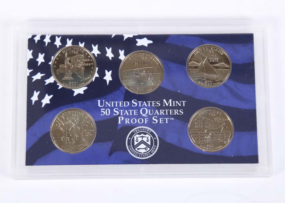 1999 United States Mint Proof Set and 2001 United States Mint Proof Set