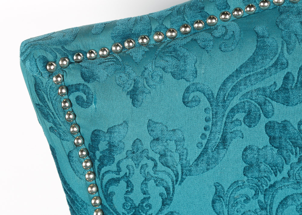 Contemporary Damask Covered Side Chairs