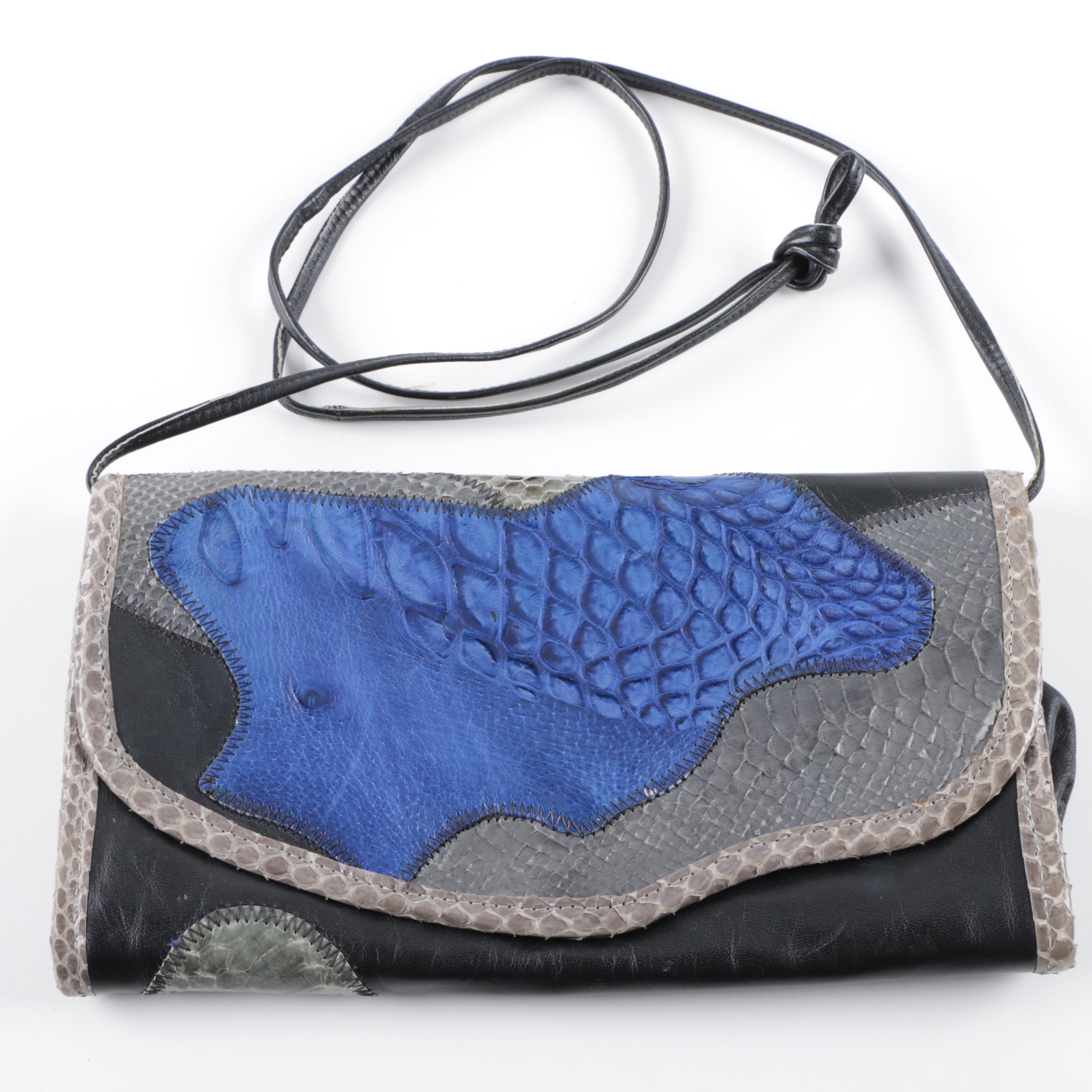 Shibui Patchwork Dyed Snakeskin Handbag