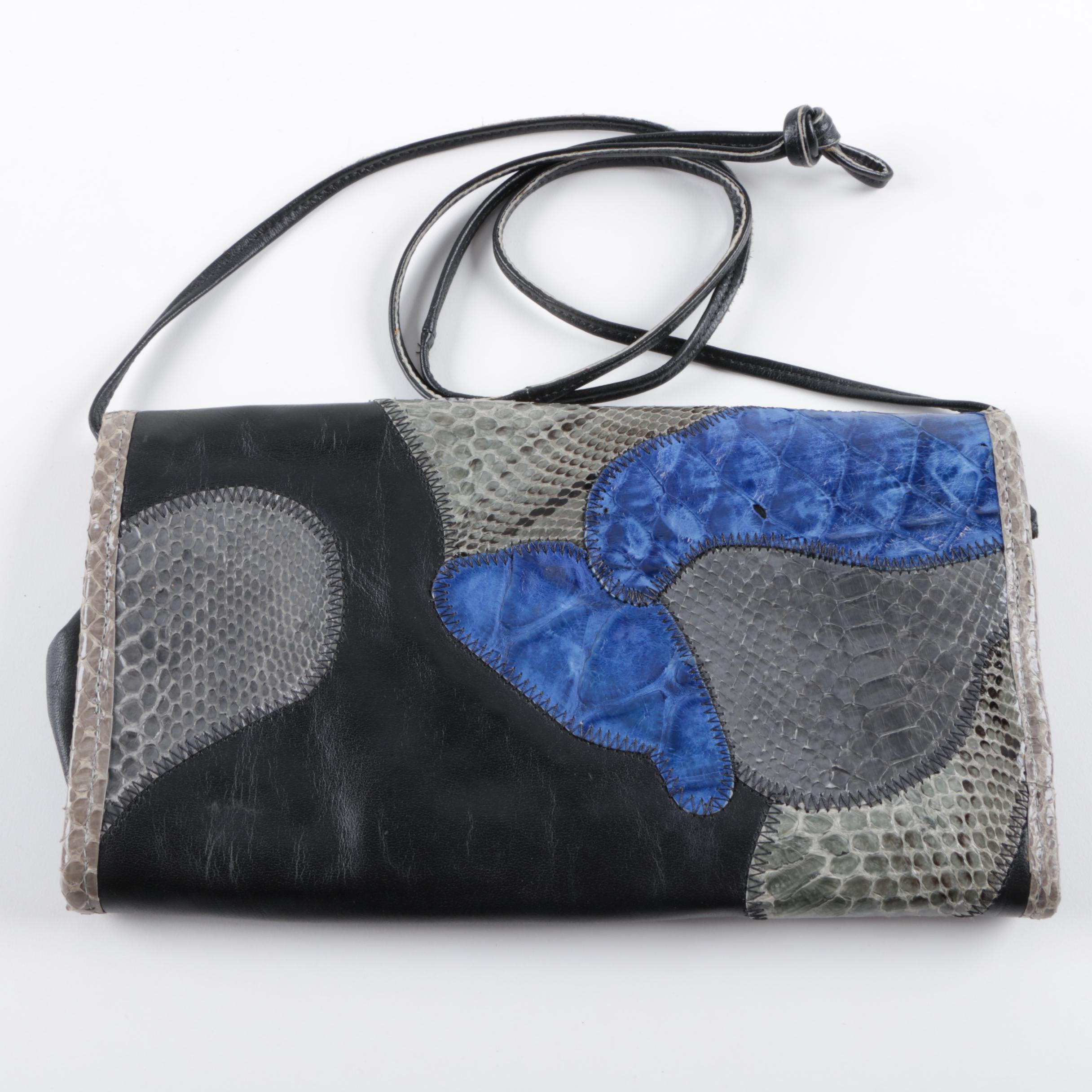 Shibui Patchwork Dyed Snakeskin Handbag