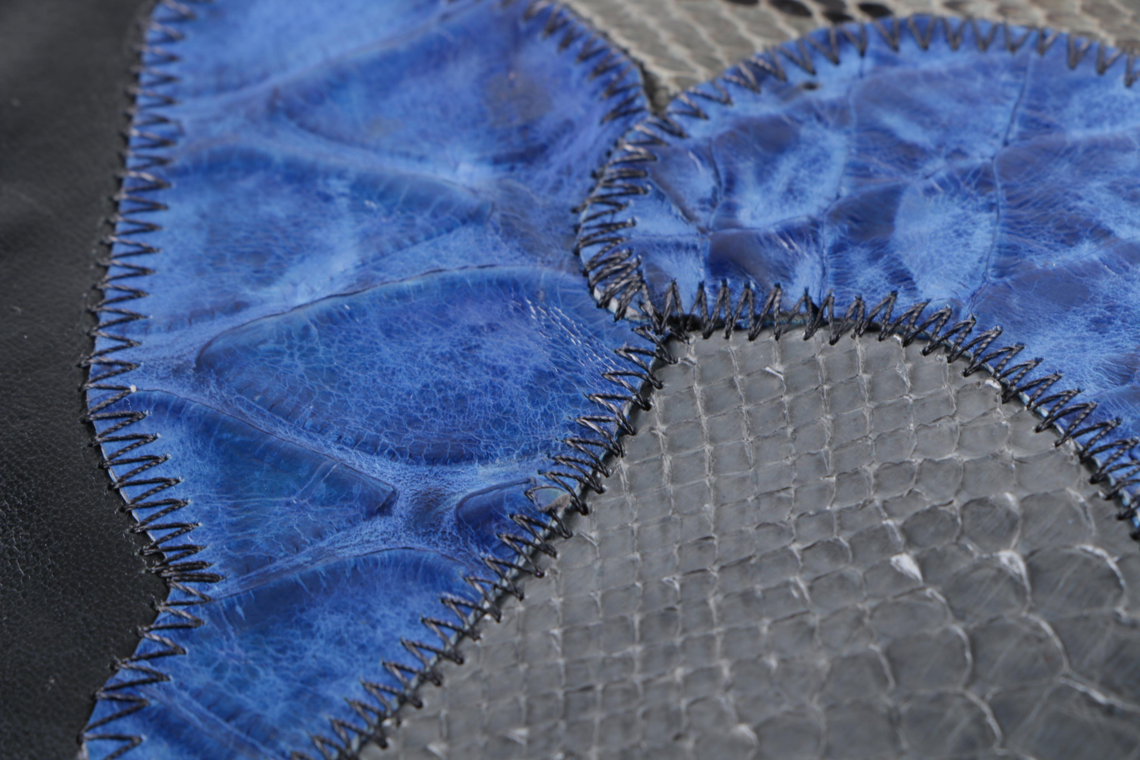 Shibui Patchwork Dyed Snakeskin Handbag